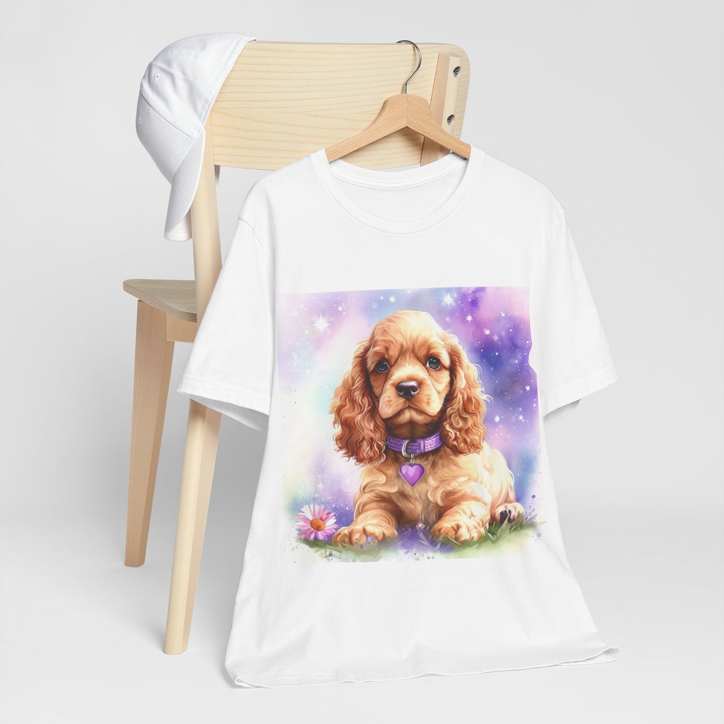 Cute Cocker Spaniel Unisex Jersey Short Sleeve Tee