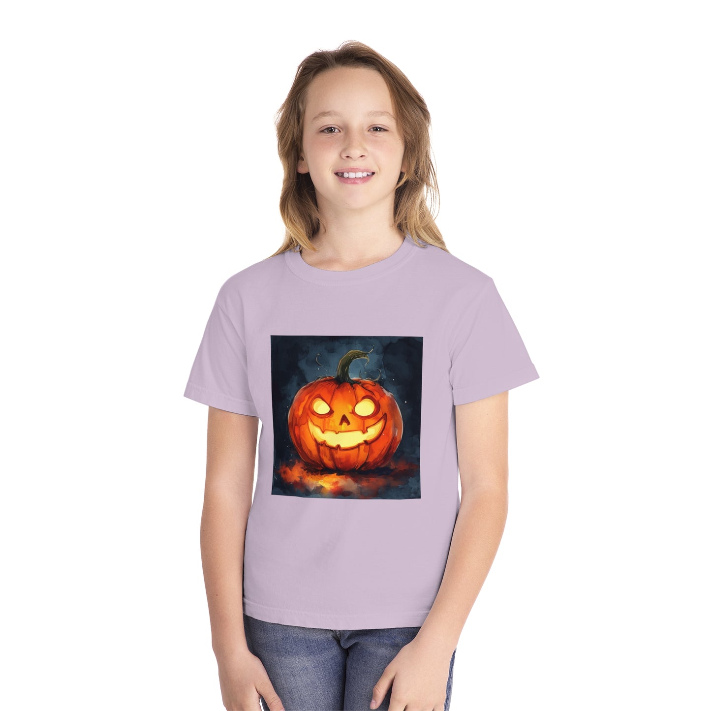 Cute Creepy Jack o' Lantern Youth Midweight Tee