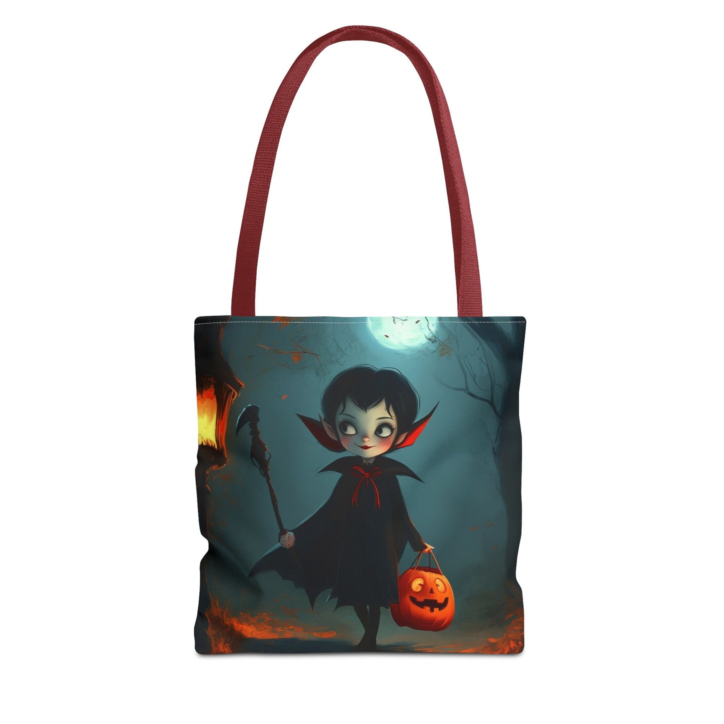 Cute Trick or Treating Vampire Tote Bag (AOP)