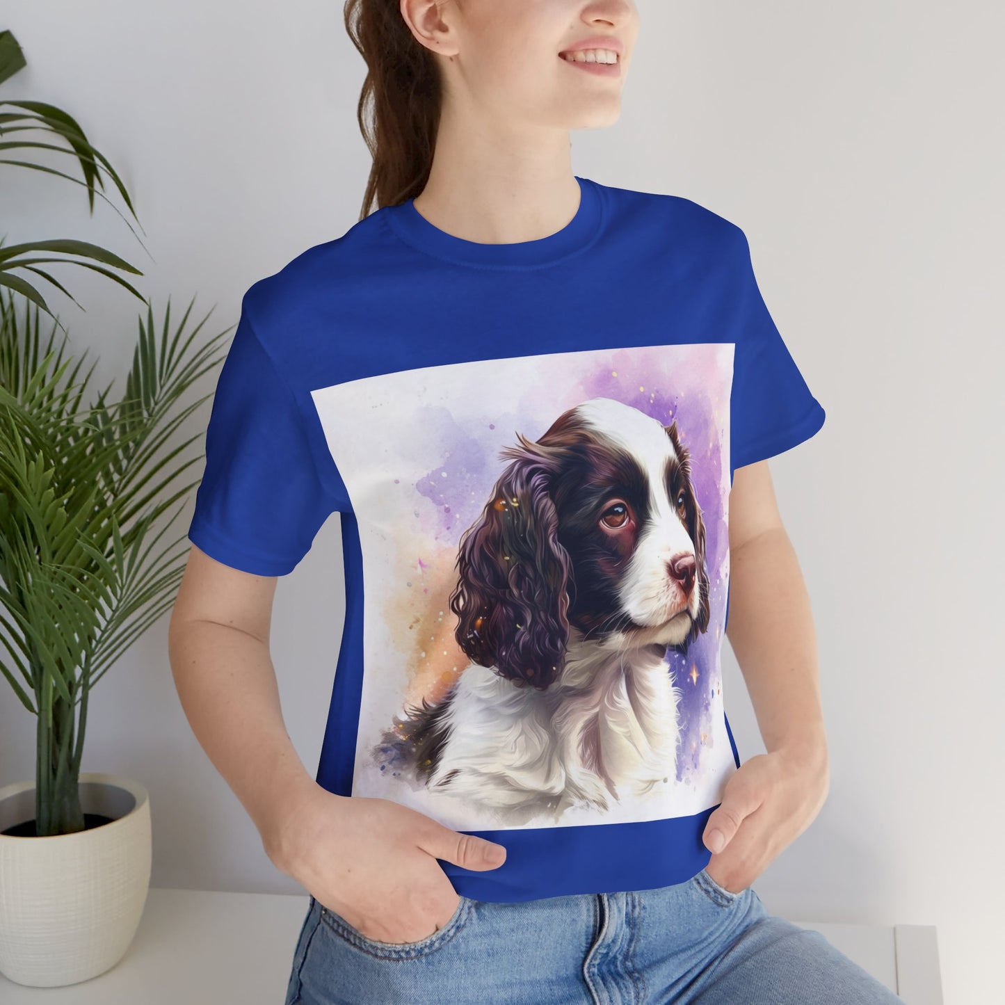 Cute Springer Spaniel Unisex Jersey Short Sleeve Tee