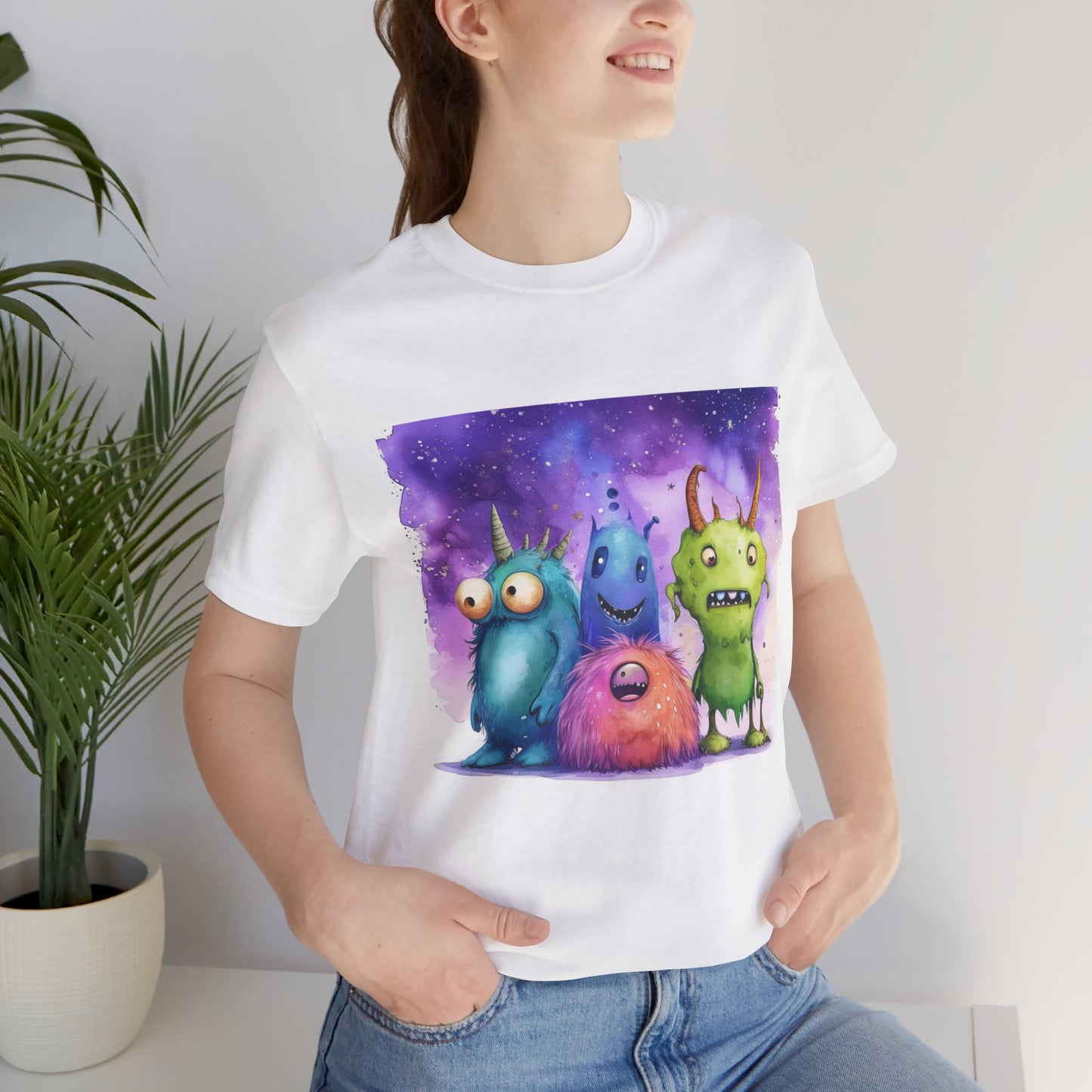 Cartoon Movie Monsters Unisex Jersey Short Sleeve Tee