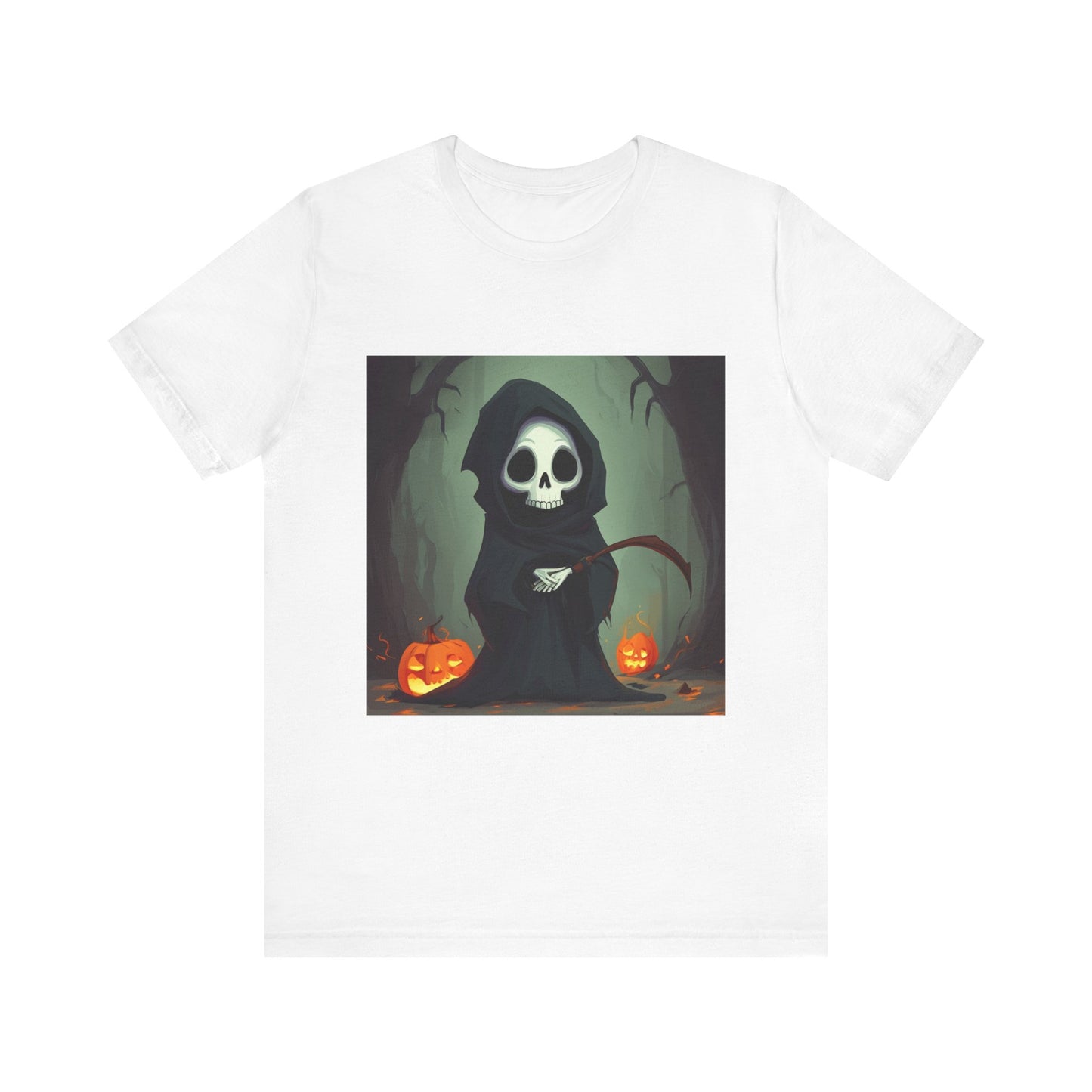 Spooky Forest Grim Reaper Unisex Jersey Short Sleeve Tee