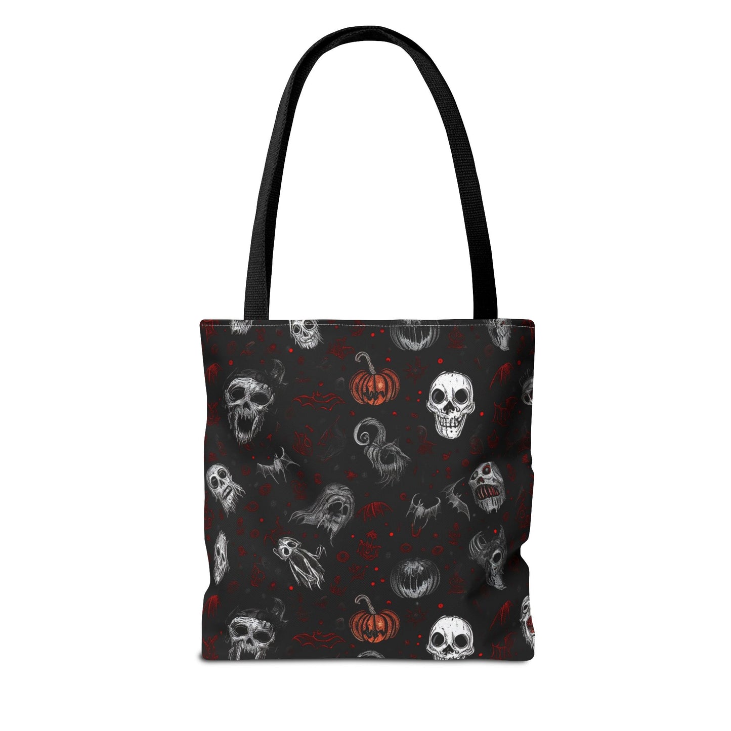 Scary Halloween Pattern Tote Bag (AOP)