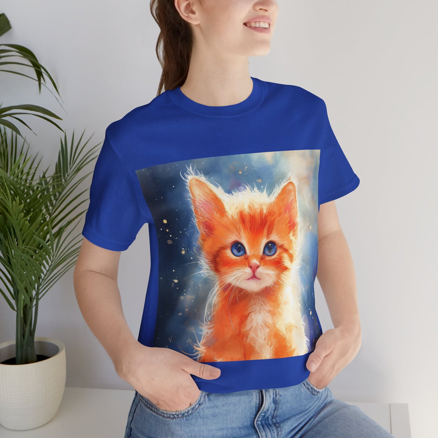 Orange Kitten Unisex Jersey Short Sleeve Tee