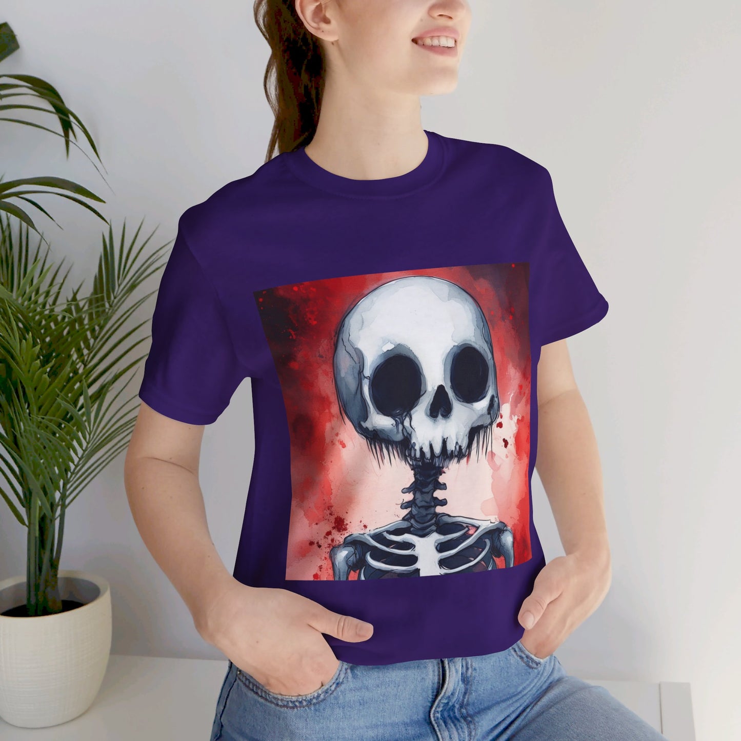 Red Skeleton Unisex Jersey Short Sleeve Tee