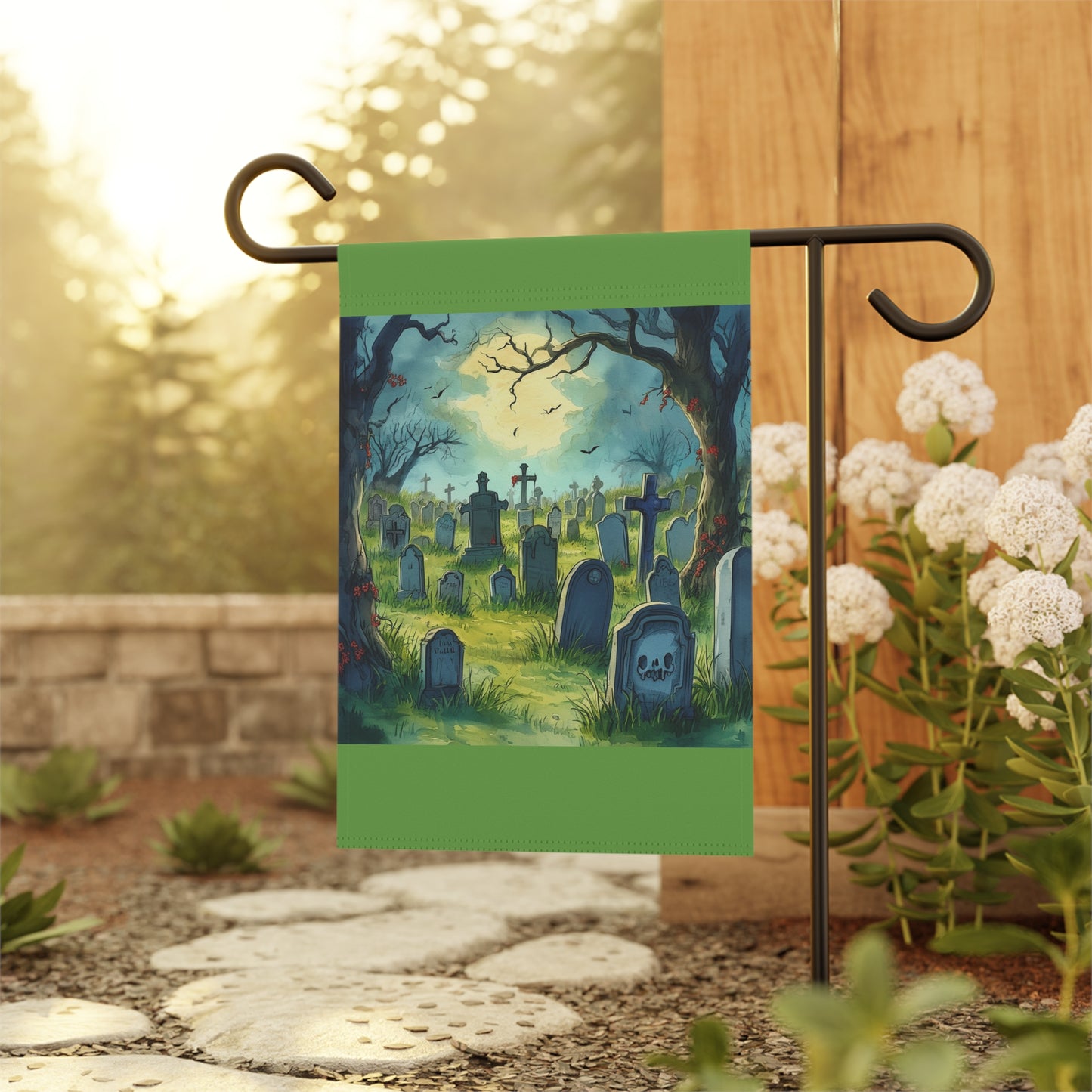 Comic Graveyard Garden & House Banner