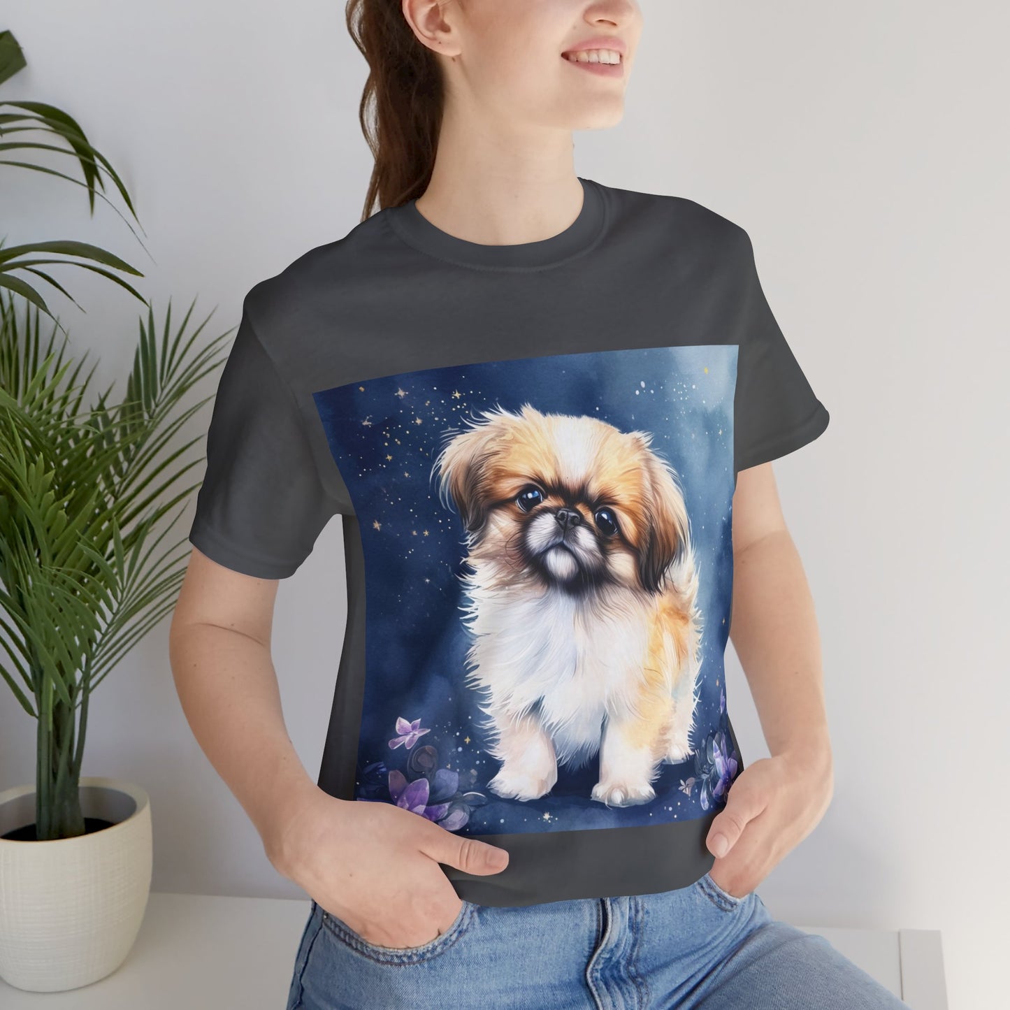 Pekinese Puppy Unisex Jersey Short Sleeve Tee