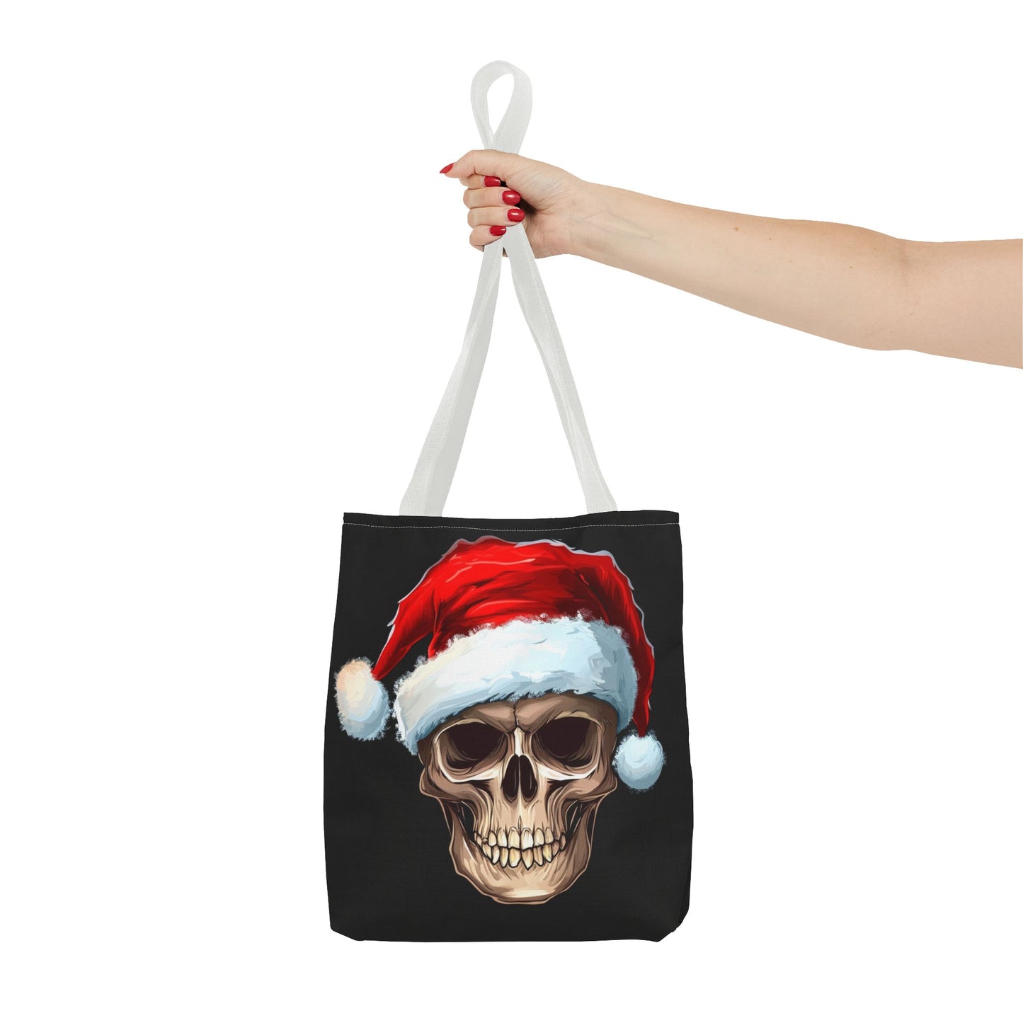 Santa Hat Skull Tote Bag (AOP)