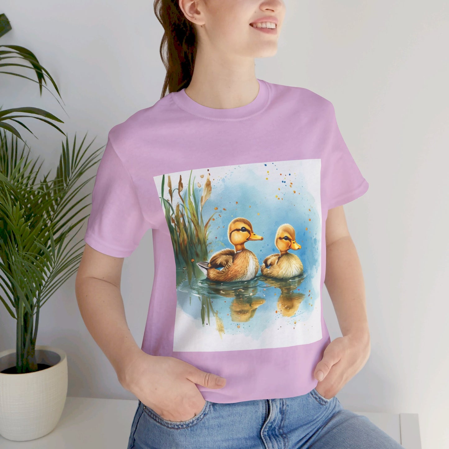 Adorable Baby Mallard Ducks Unisex Jersey Short Sleeve Tee