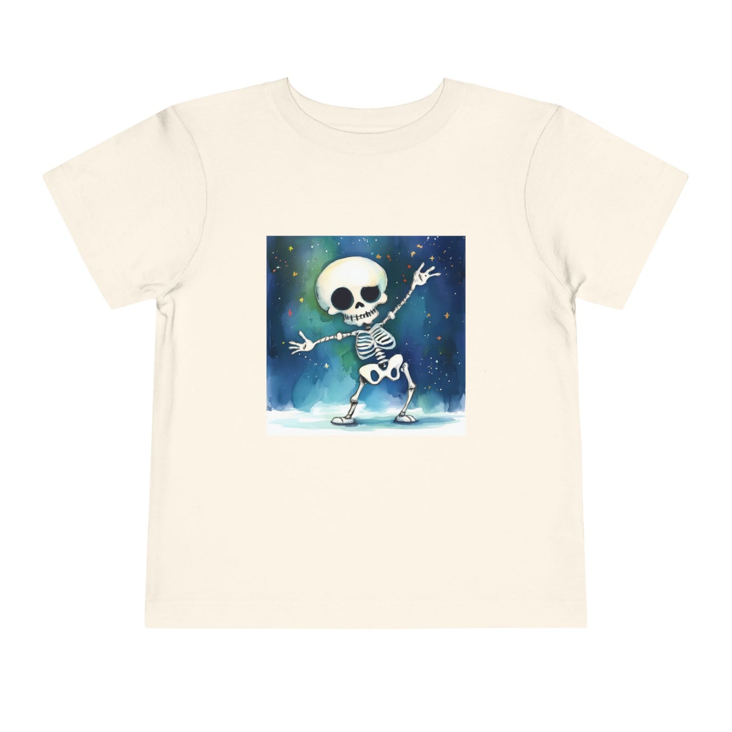 Cute Dancing Skeleton Toddler Short Sleeve Tee