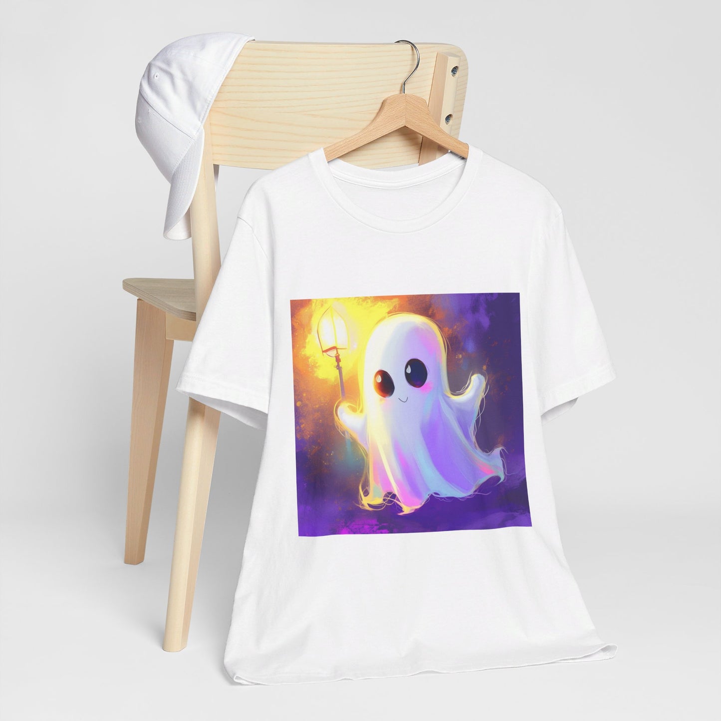 Cute Cartoon Ghost Unisex Jersey Short Sleeve Tee