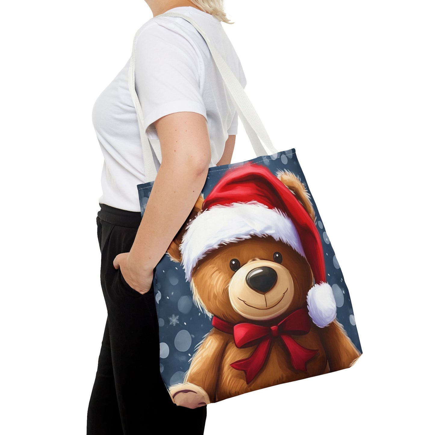 Cute Holiday Teddy Tote Bag (AOP)