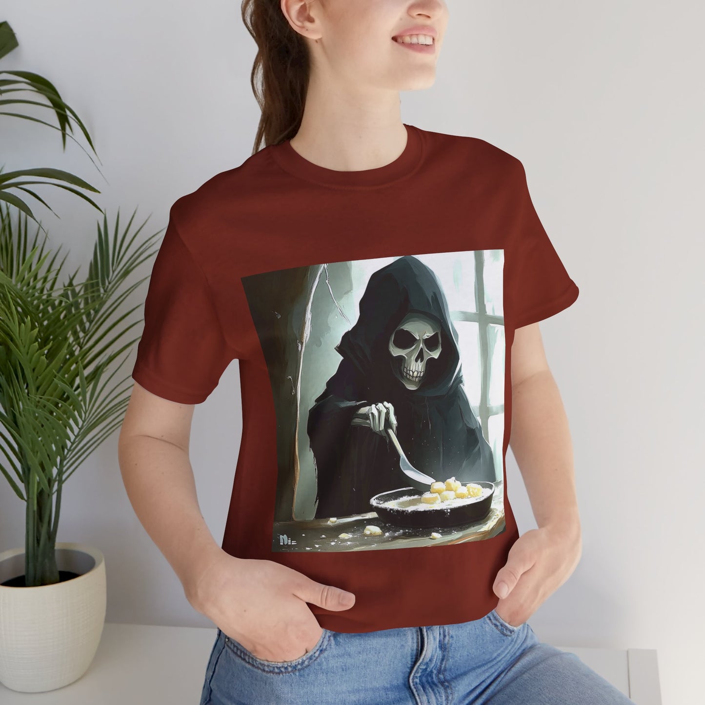 Grim Reaper Baking Unisex Jersey Short Sleeve Tee