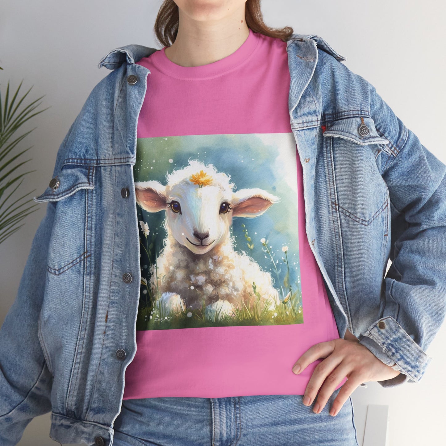 Cute Lamb Unisex Heavy Cotton Tee