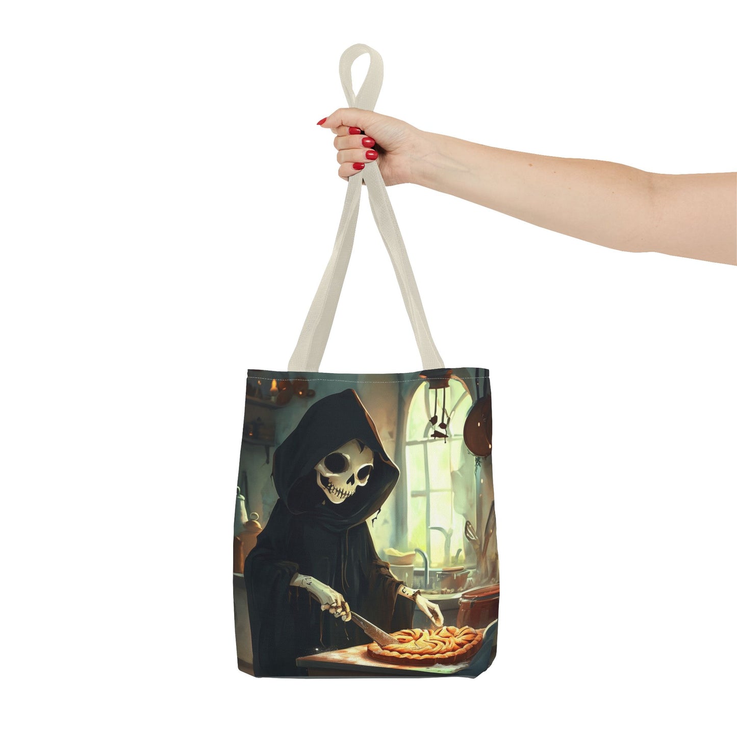 Grim Reaper Baking Pie Tote Bag (AOP)