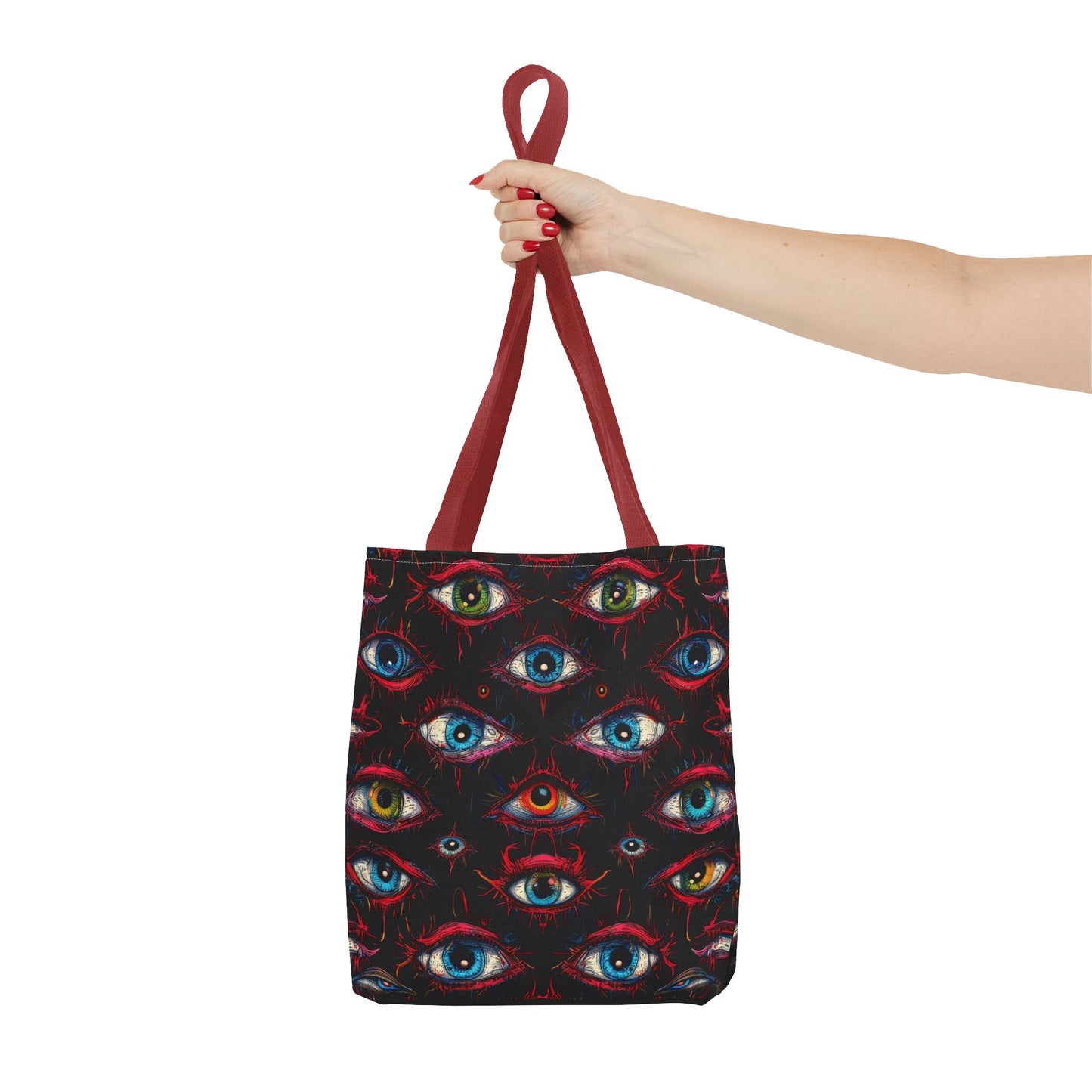 Creepy Eye Pattern Tote Bag (AOP)