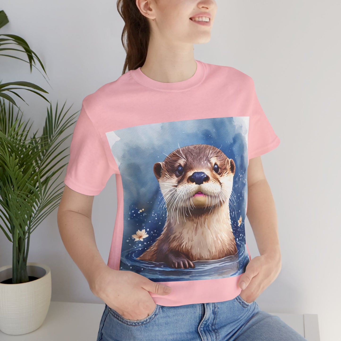 Cute Otter Unisex Jersey Short Sleeve Tee