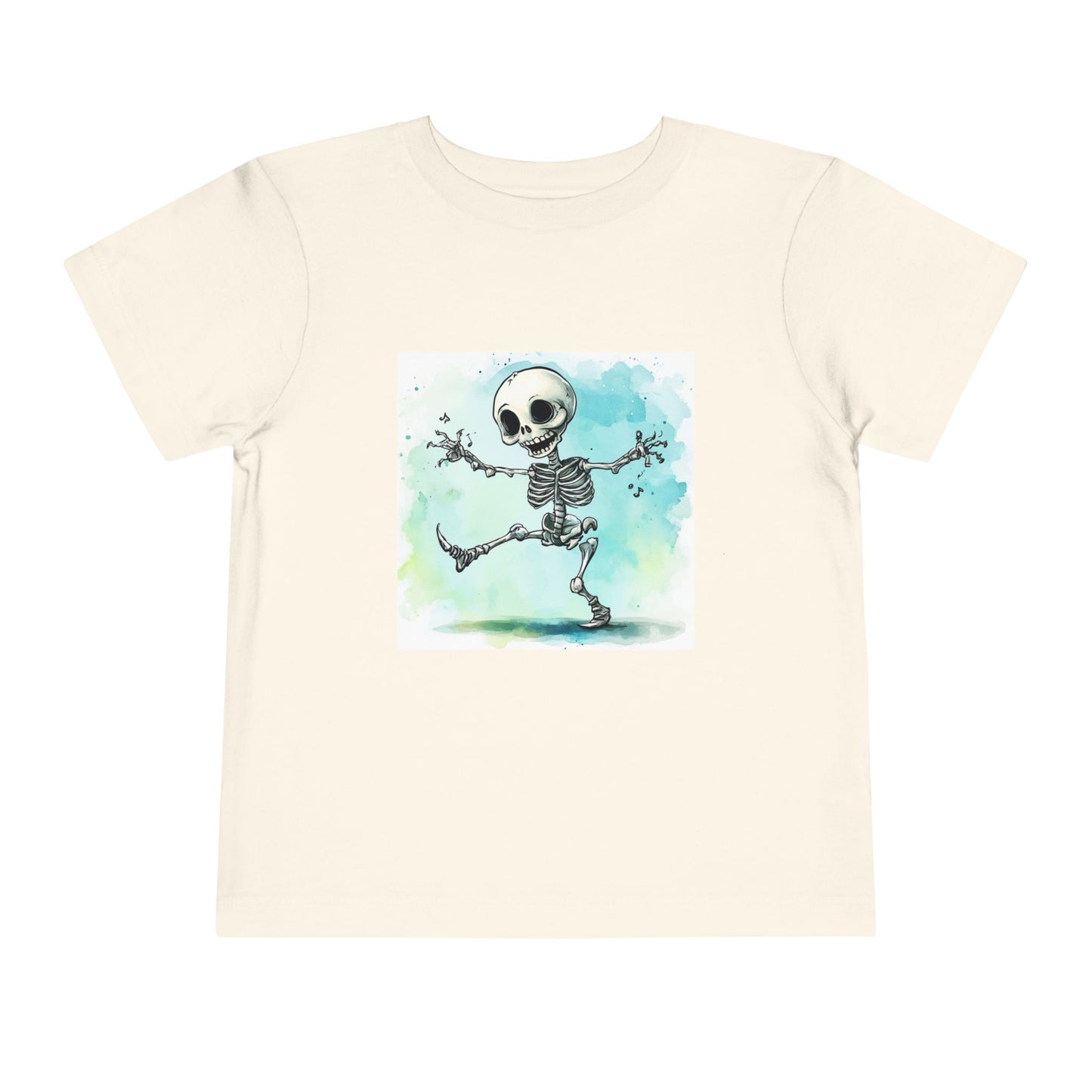 Cute Happy Skeleton Toddler Short Sleeve Tee