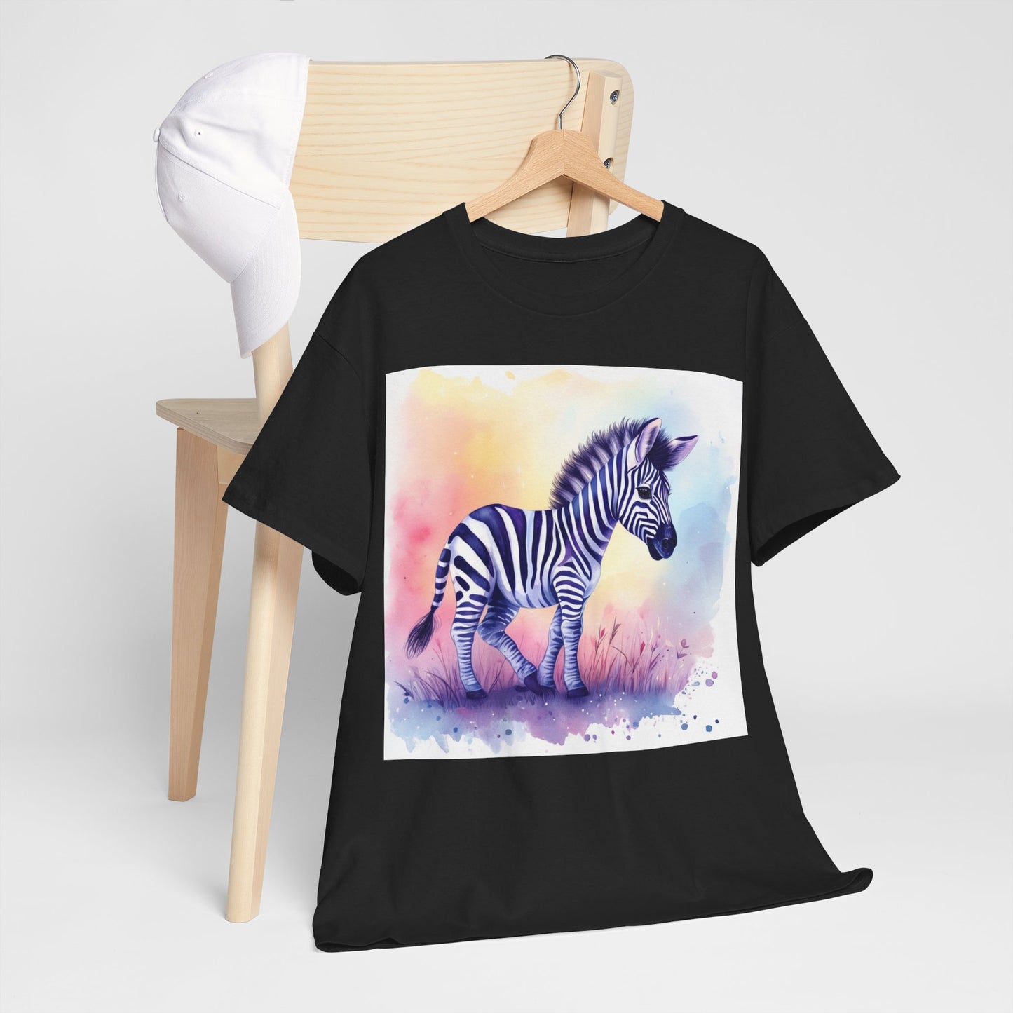 Lovable Baby Zebra Unisex Heavy Cotton Tee