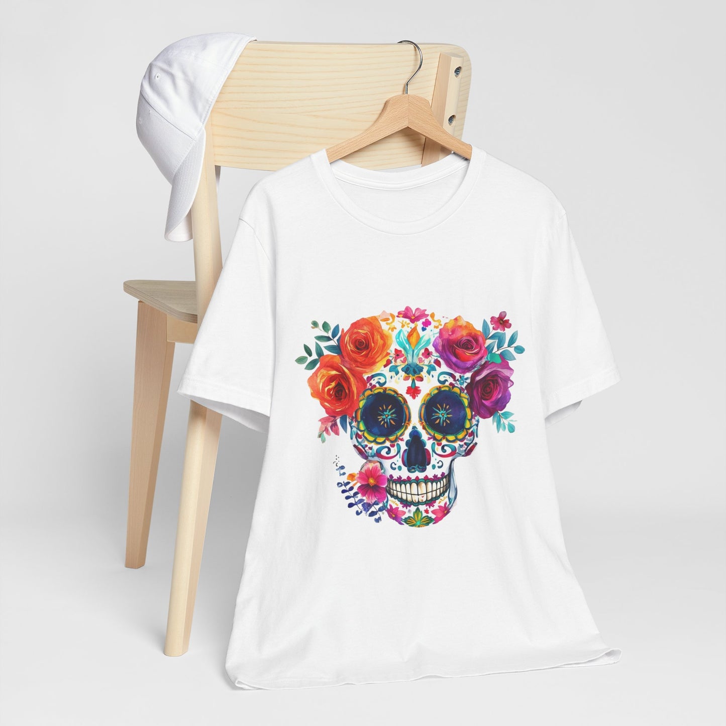 Day of the Dead Bright Sugar Skull Unisex Jersey Short Sleeve Tee