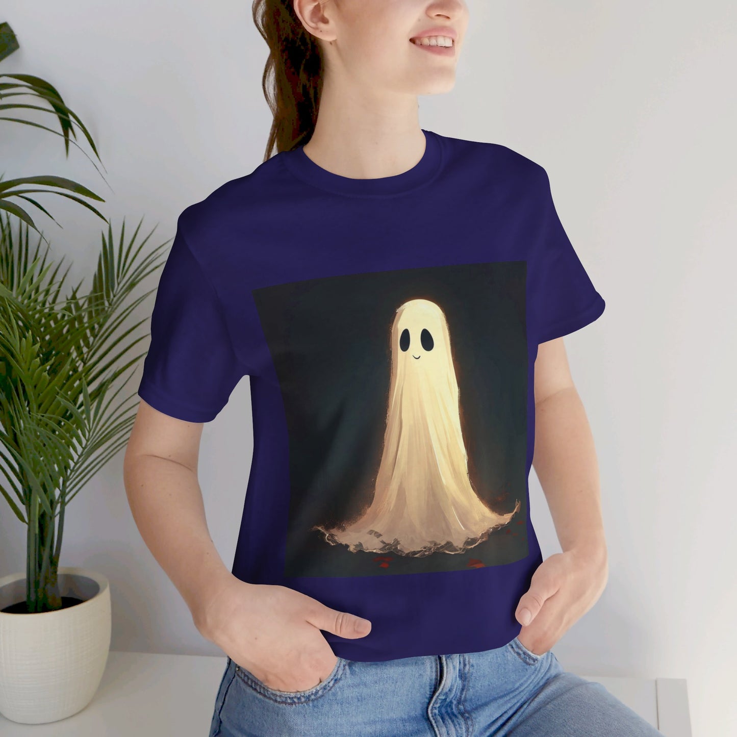 Happy Spooky Ghost Unisex Jersey Short Sleeve Tee