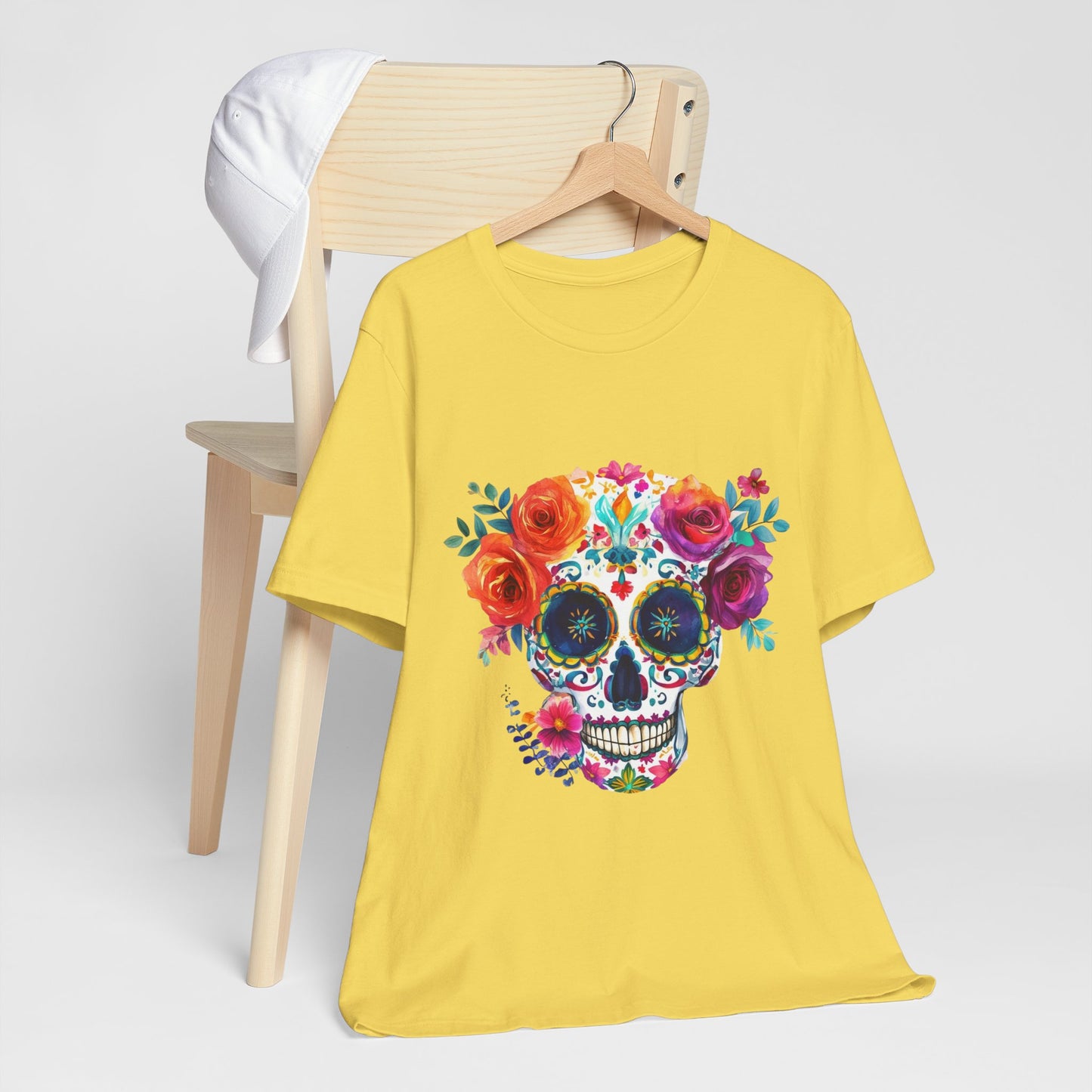 Day of the Dead Bright Sugar Skull Unisex Jersey Short Sleeve Tee