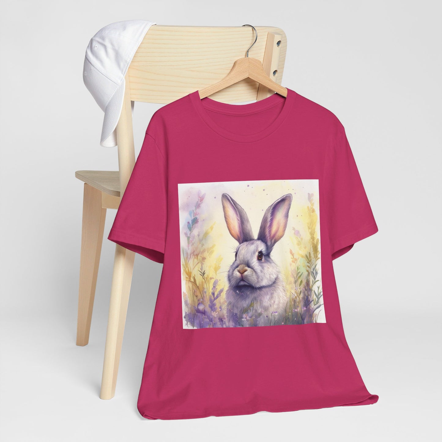 Realistic Cute Bunny Unisex Jersey Short Sleeve Tee