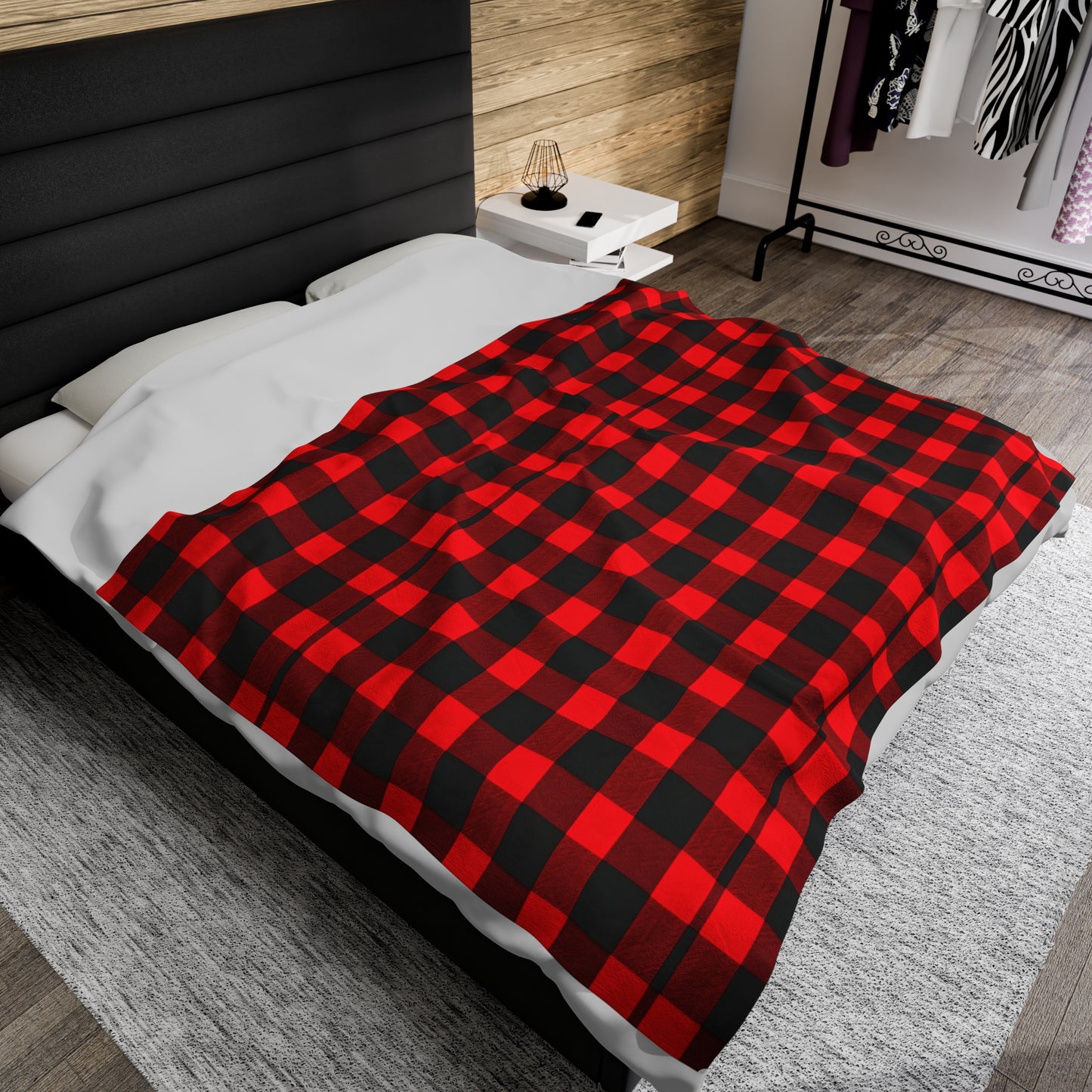 Classic Plaid Velveteen Plush Blanket