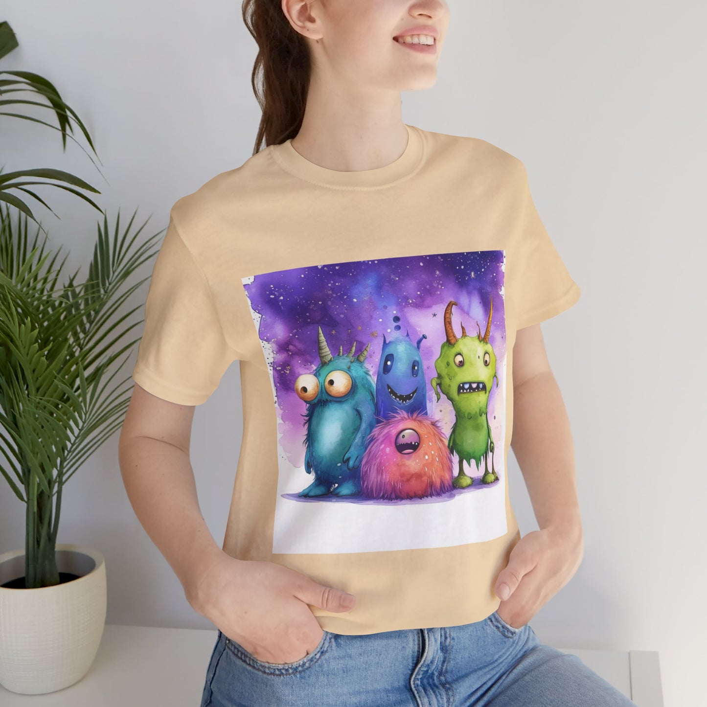 Cartoon Movie Monsters Unisex Jersey Short Sleeve Tee