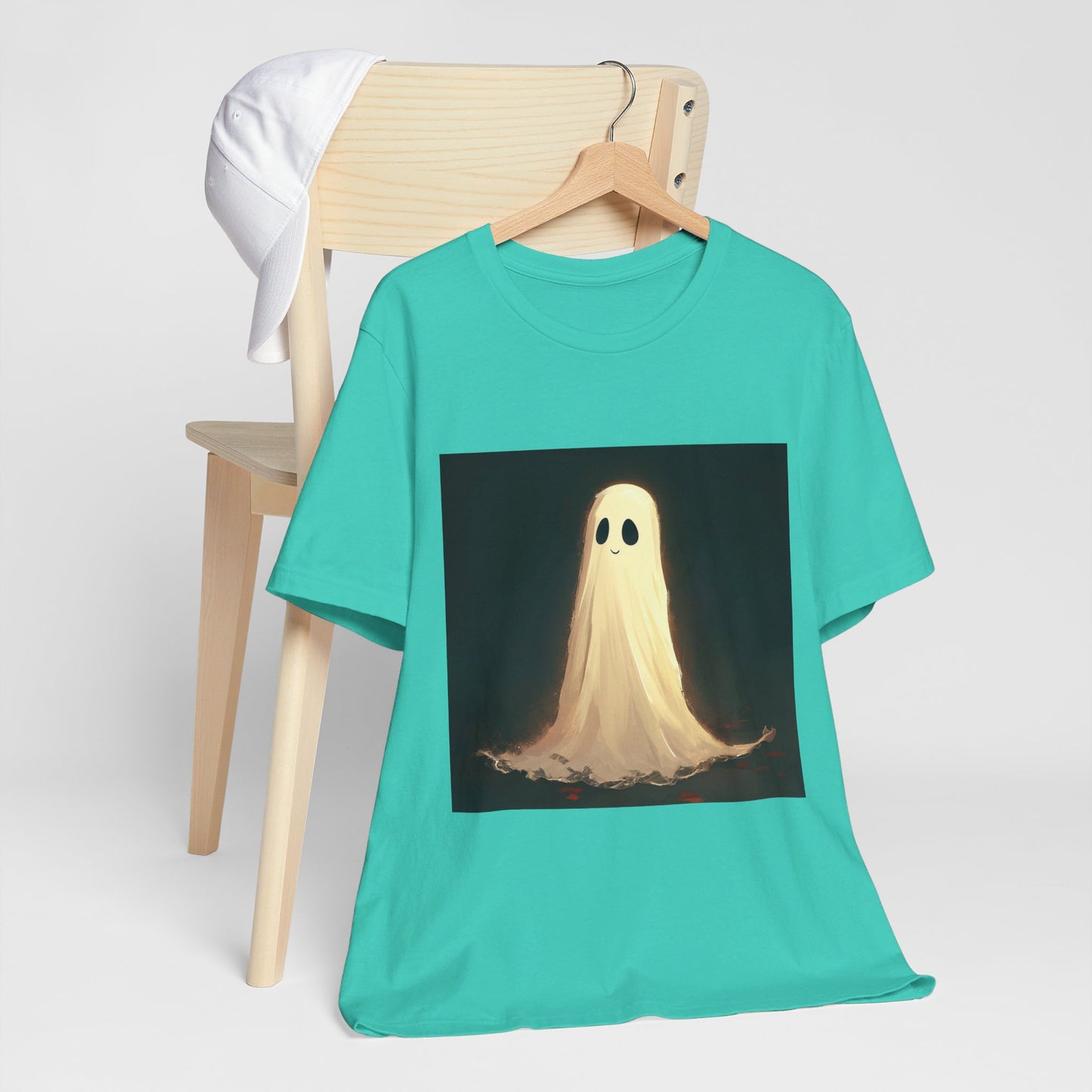 Happy Spooky Ghost Unisex Jersey Short Sleeve Tee