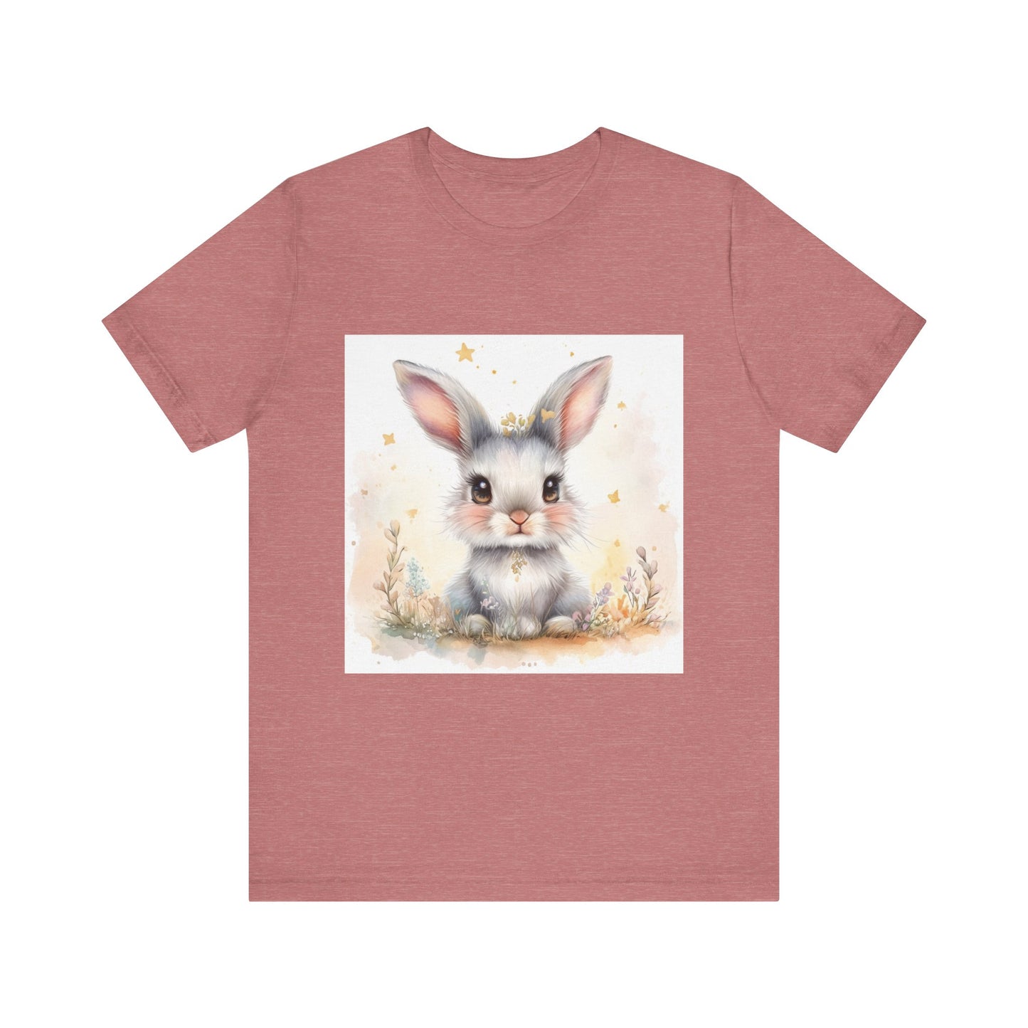 Cute fluffy bunny Unisex Jersey Short Sleeve Tee