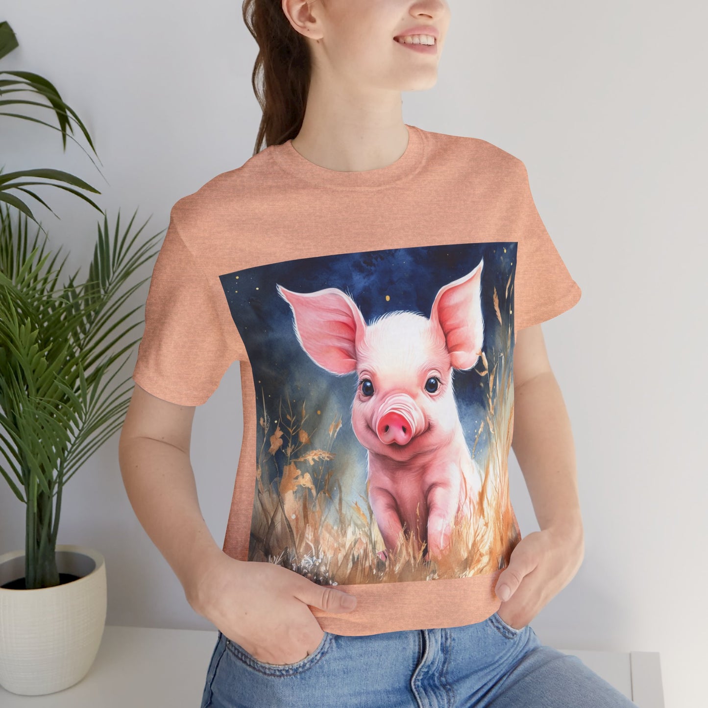 Adorable Piglet Unisex Jersey Short Sleeve Tee