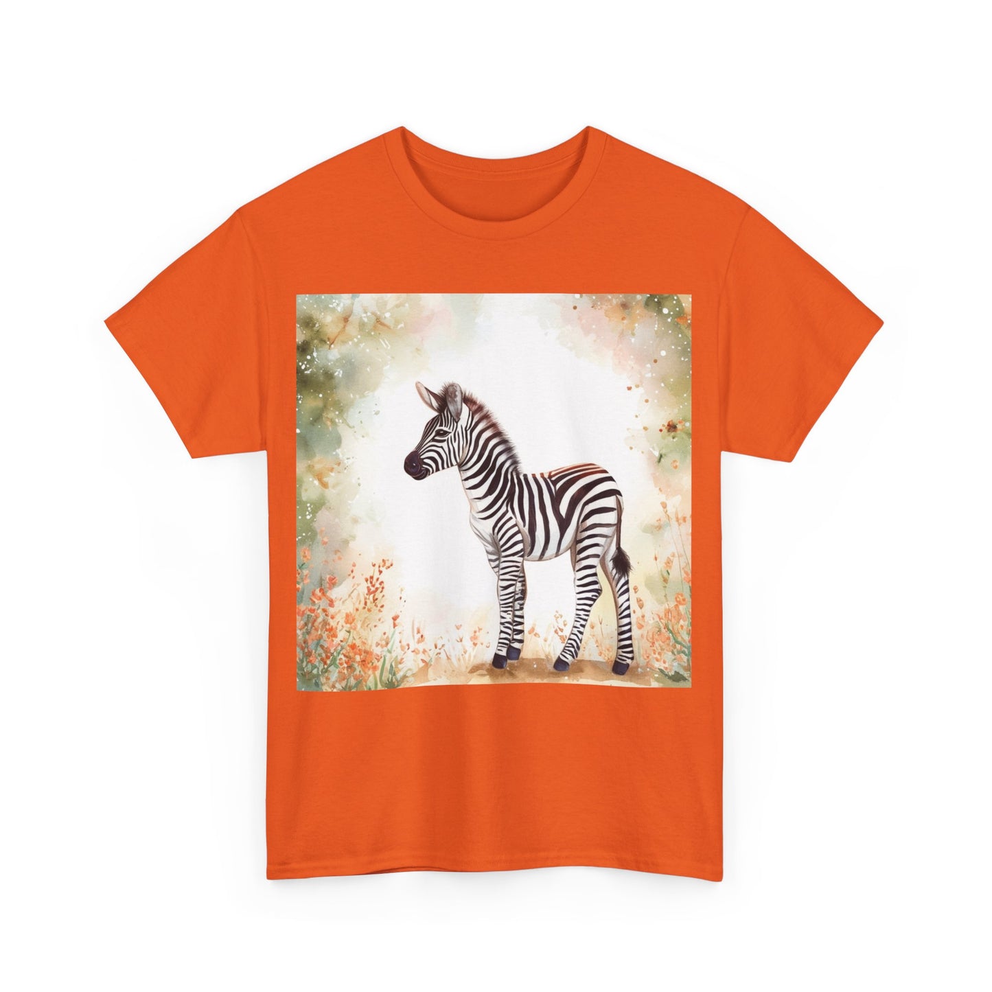 Playful Zebra Unisex Heavy Cotton Tee