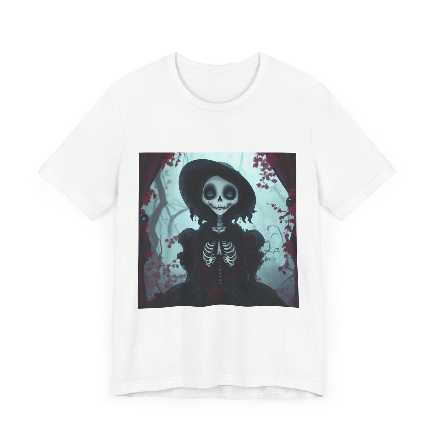 Dia de los muertos cartoon skeleton Unisex Jersey Short Sleeve Tee