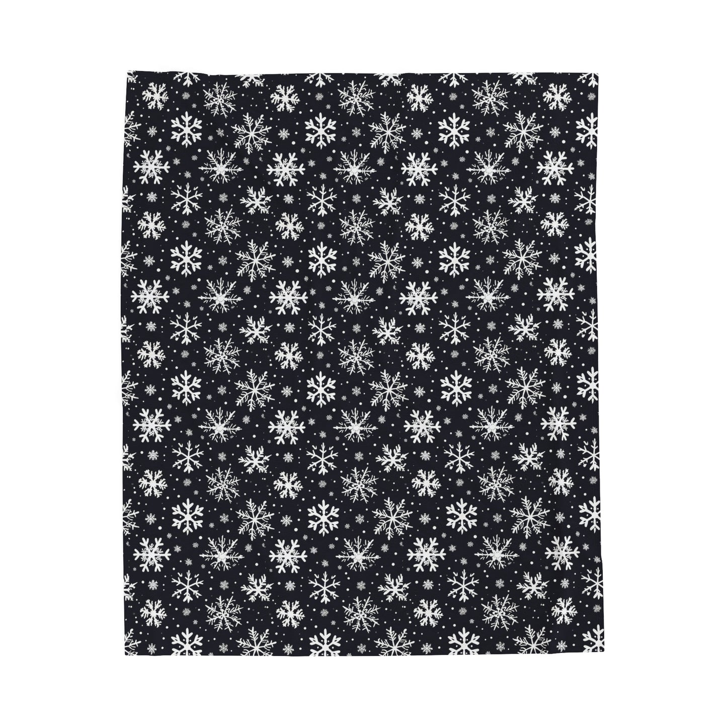 Midnight Snowflake Pattern Velveteen Plush Blanket