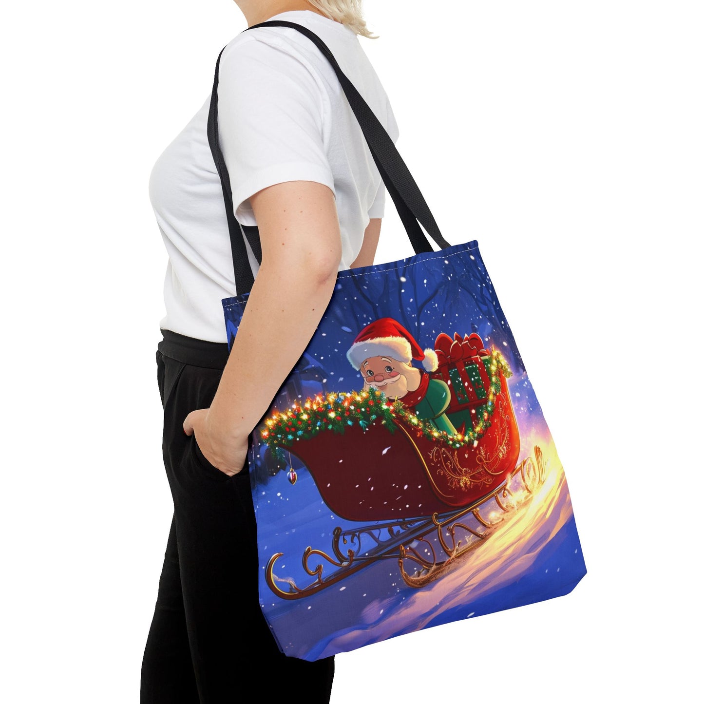 Cute Cartoon Santa Tote Bag (AOP)