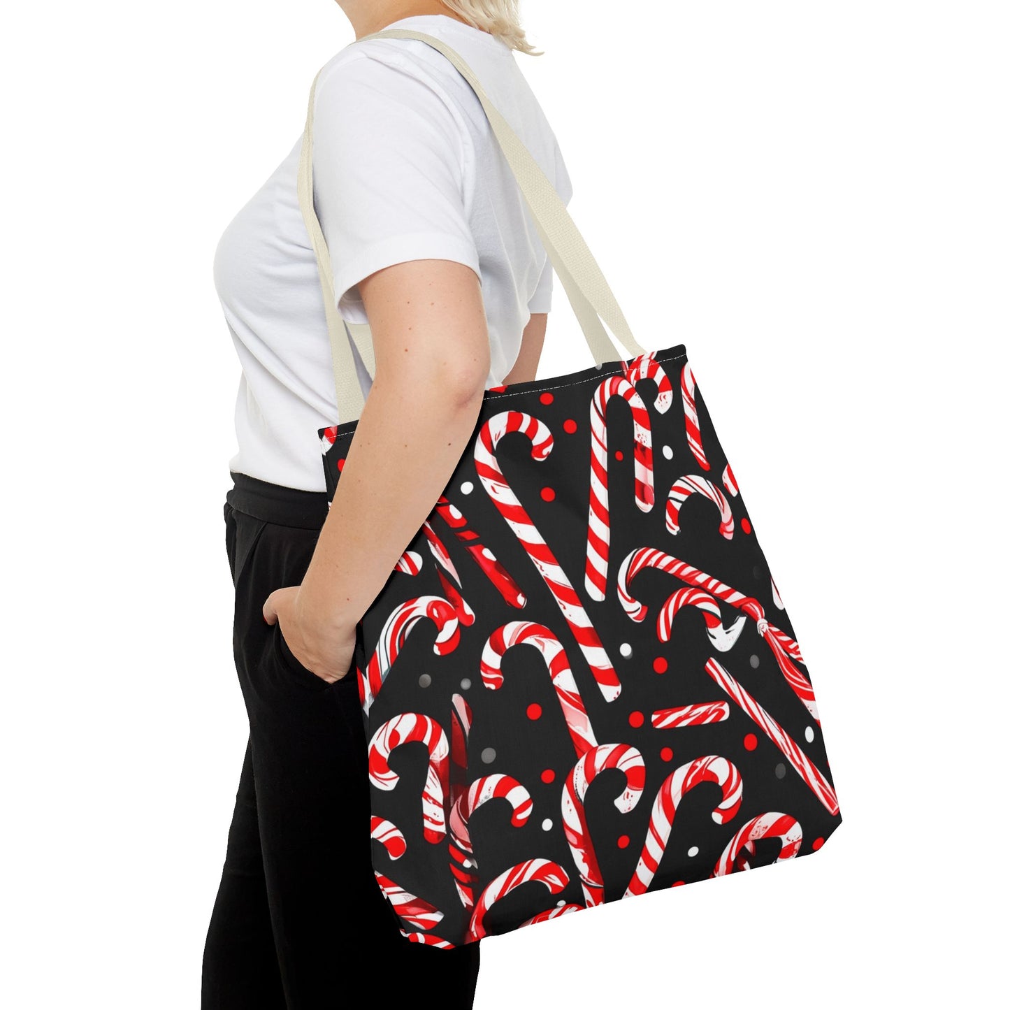 Cute Candy Canes Tote Bag (AOP)