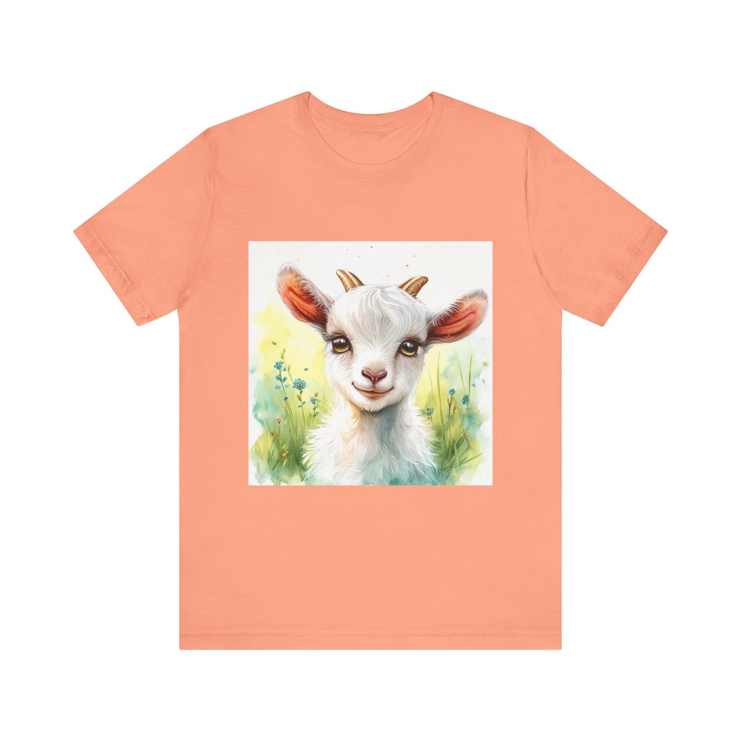 Cute Cartoon Goat Unisex Jersey Short Sleeve Tee