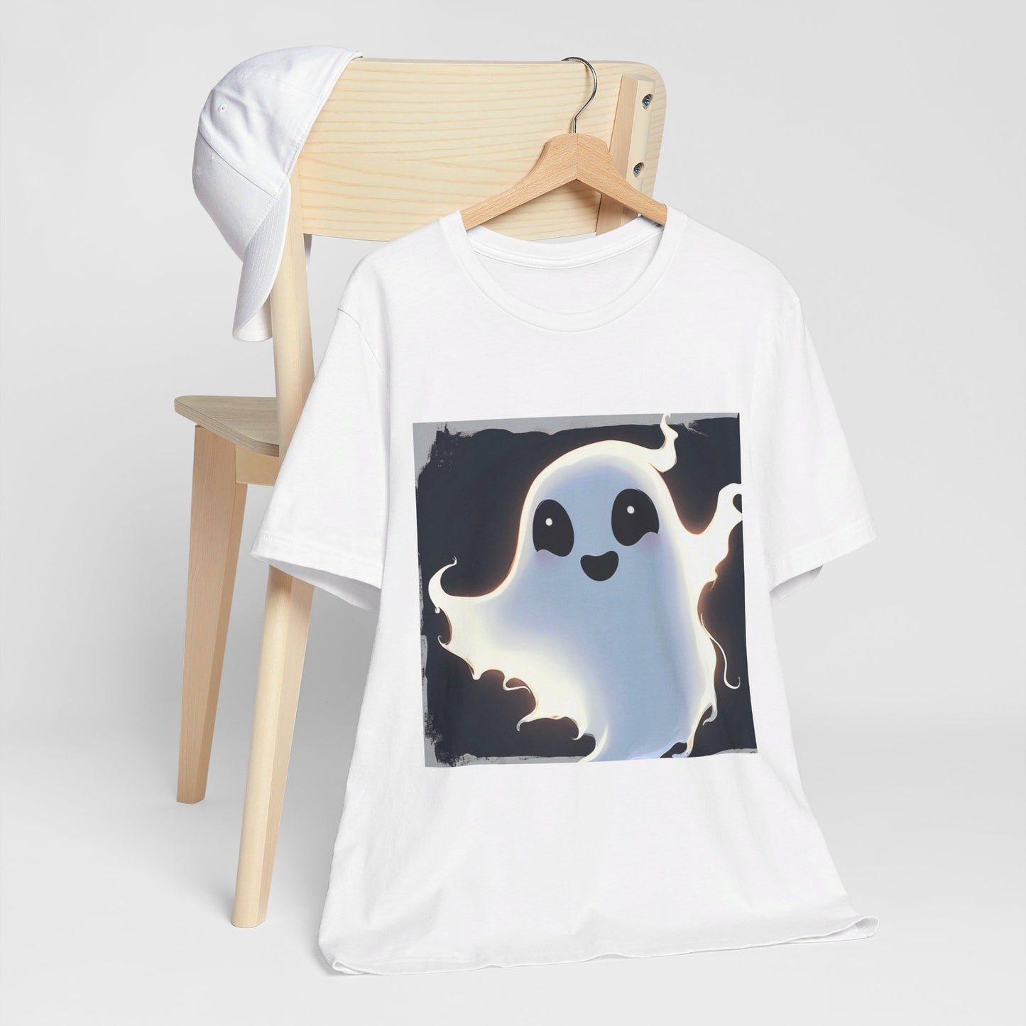 Cute Happy Ghost Unisex Jersey Short Sleeve Tee