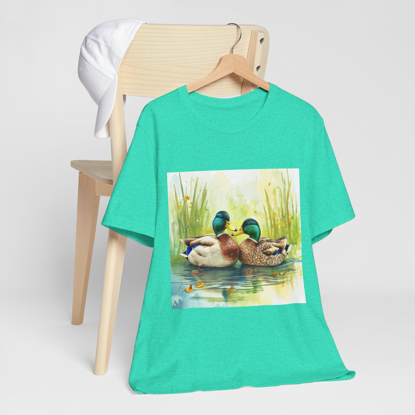 Cute Mallard Ducks Unisex Jersey Short Sleeve Tee