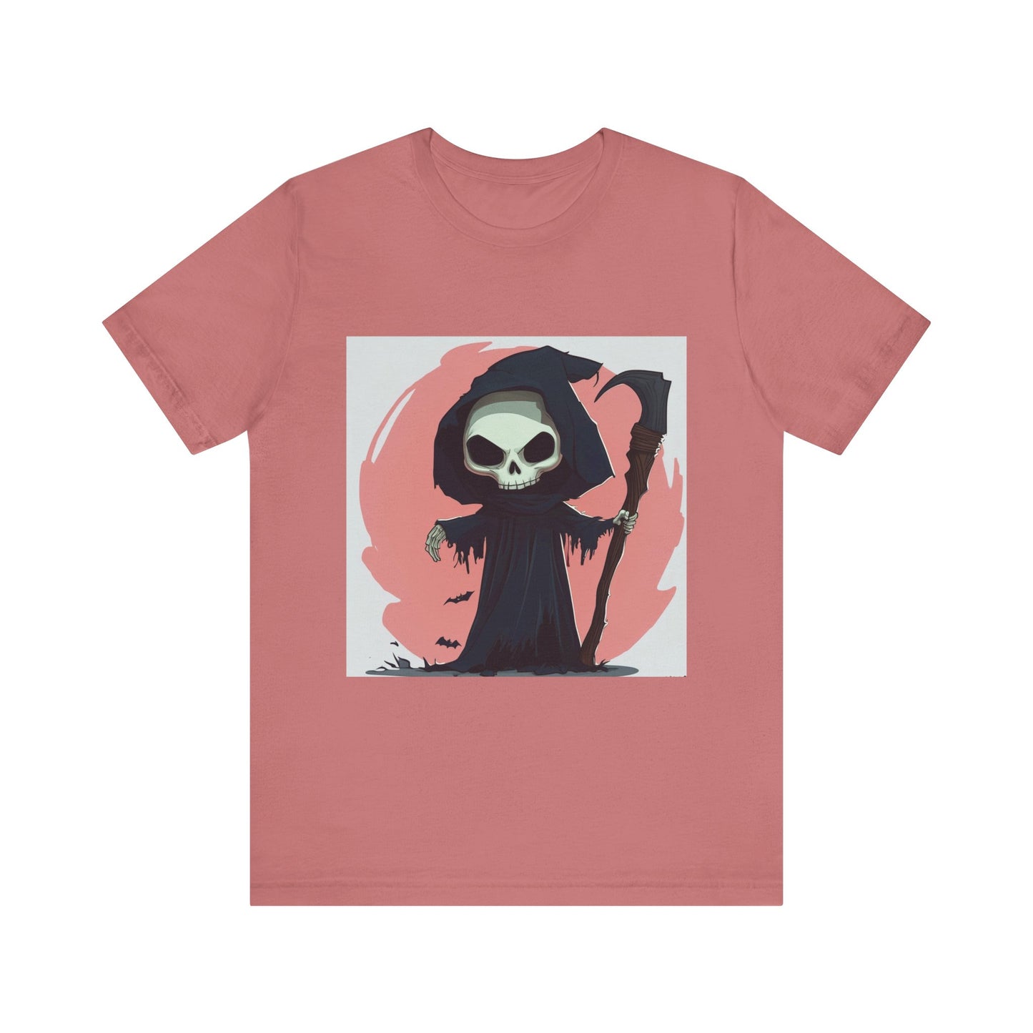 Cute Pink Grim Reaper Unisex Jersey Short Sleeve Tee