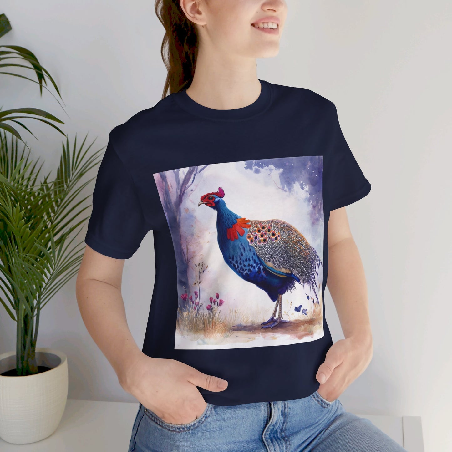 Cute Guinea Fowl Unisex Jersey Short Sleeve Tee