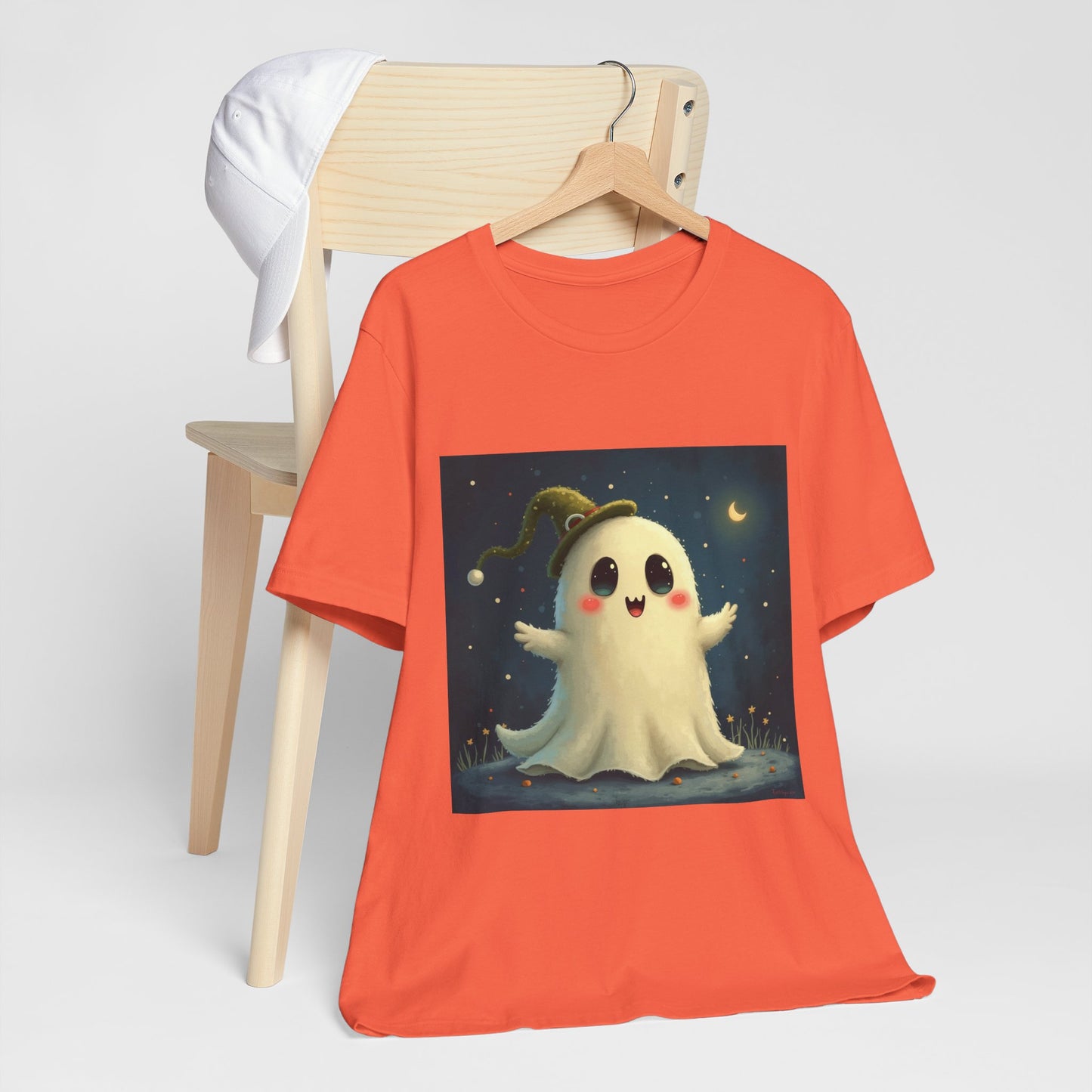 Cute Spooky Winter Ghost Unisex Jersey Tee