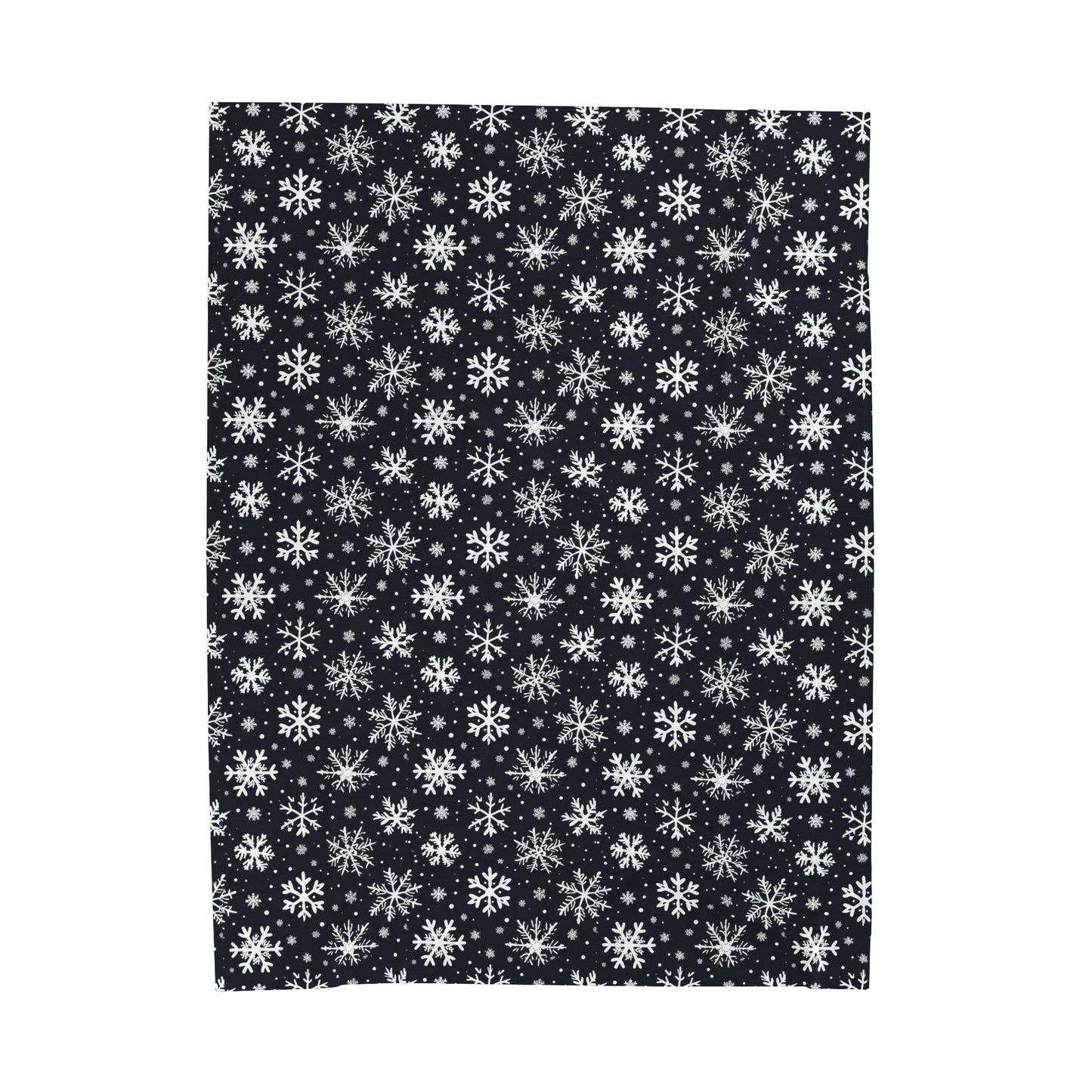 Midnight Snowflake Pattern Velveteen Plush Blanket