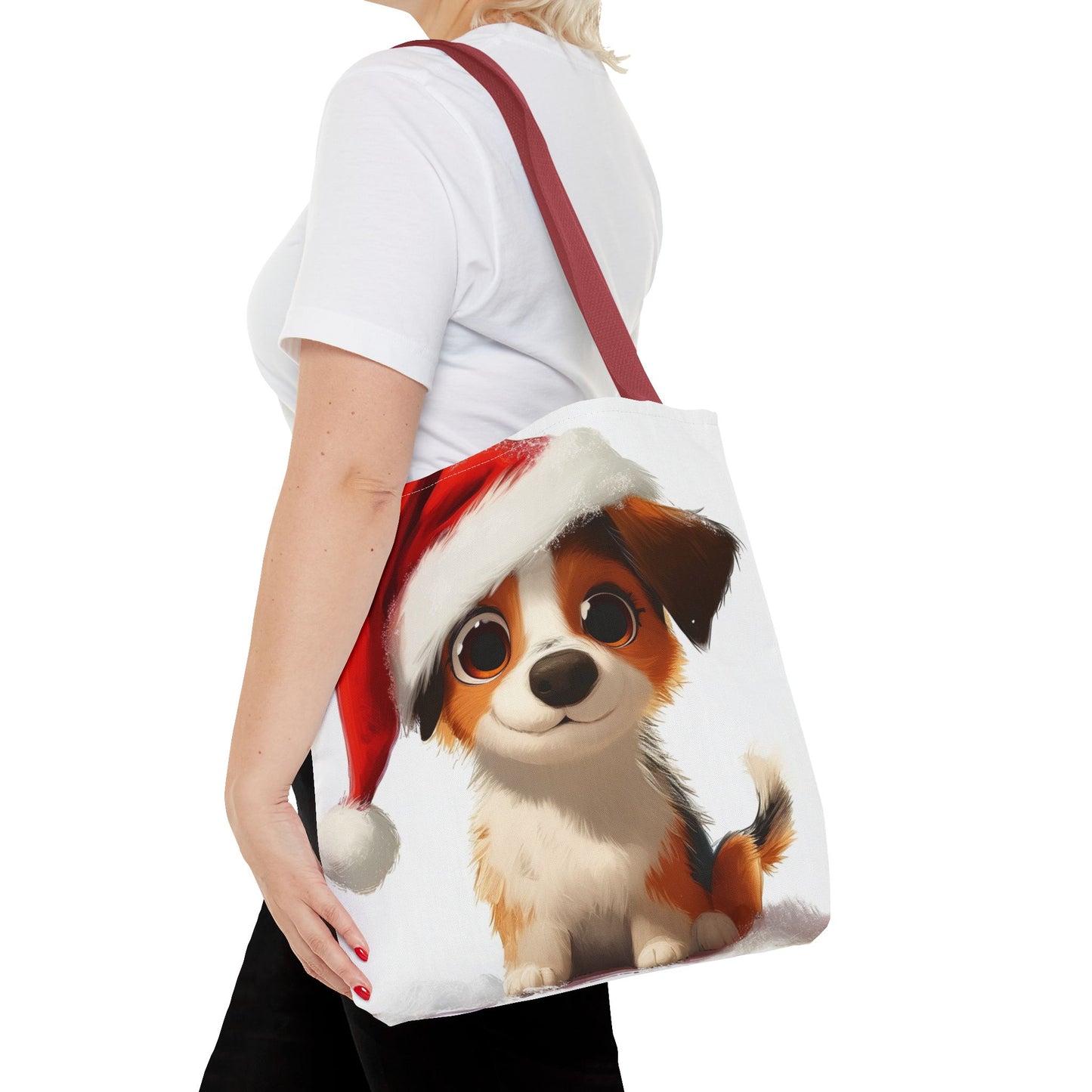 Festive Puppy Tote Bag (AOP)