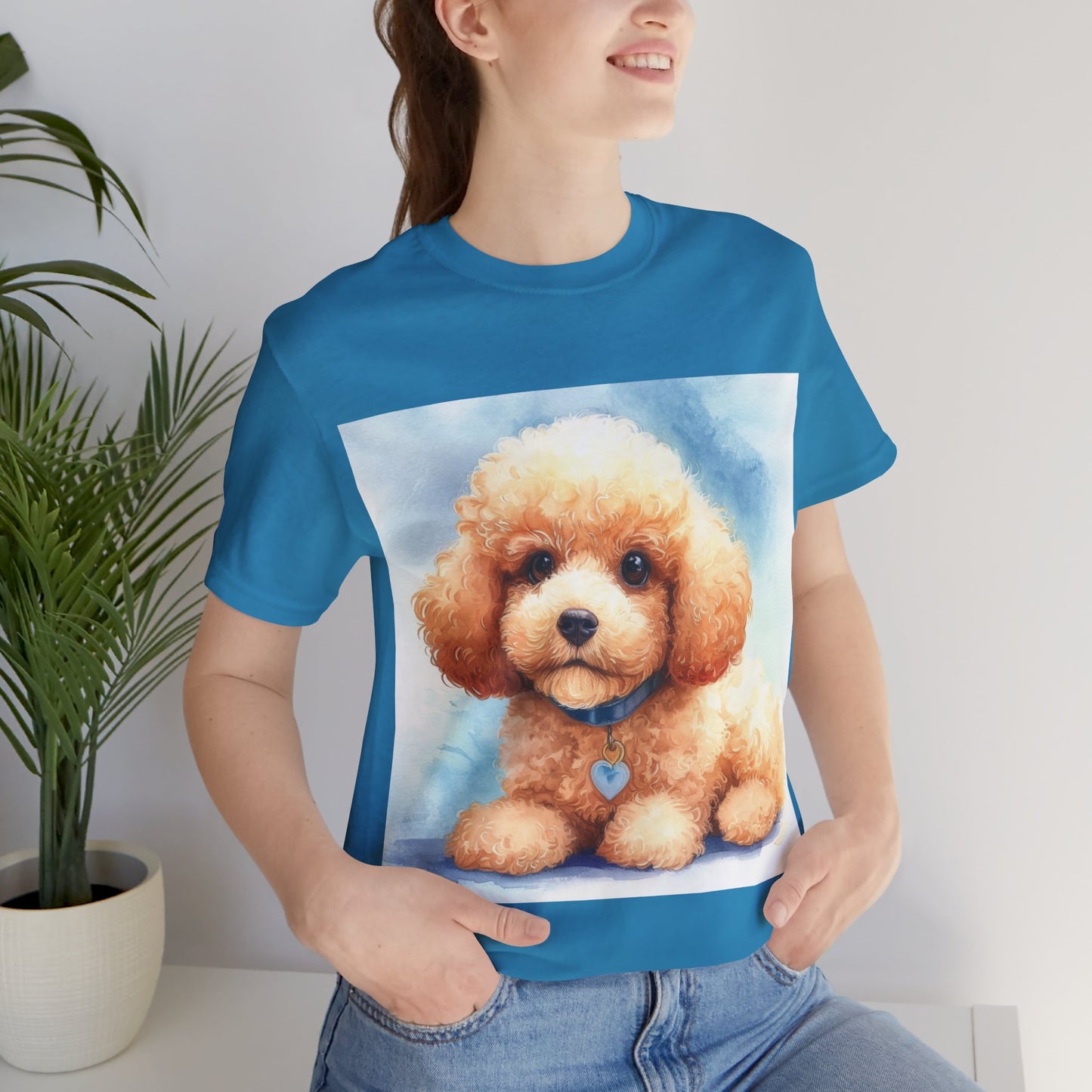 Poodle Puppy Unisex Jersey Short Sleeve Tee