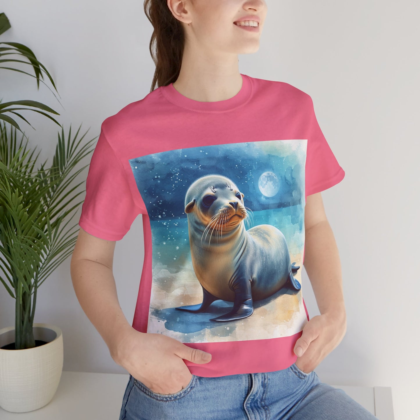 Cute Sea Lion Unisex Jersey Short Sleeve Tee