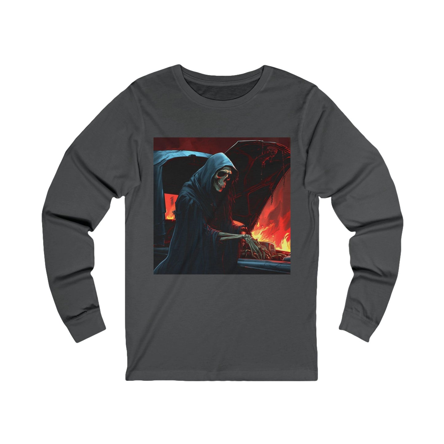 Mechanic Grim Reaper Unisex Jersey Long Sleeve Tee