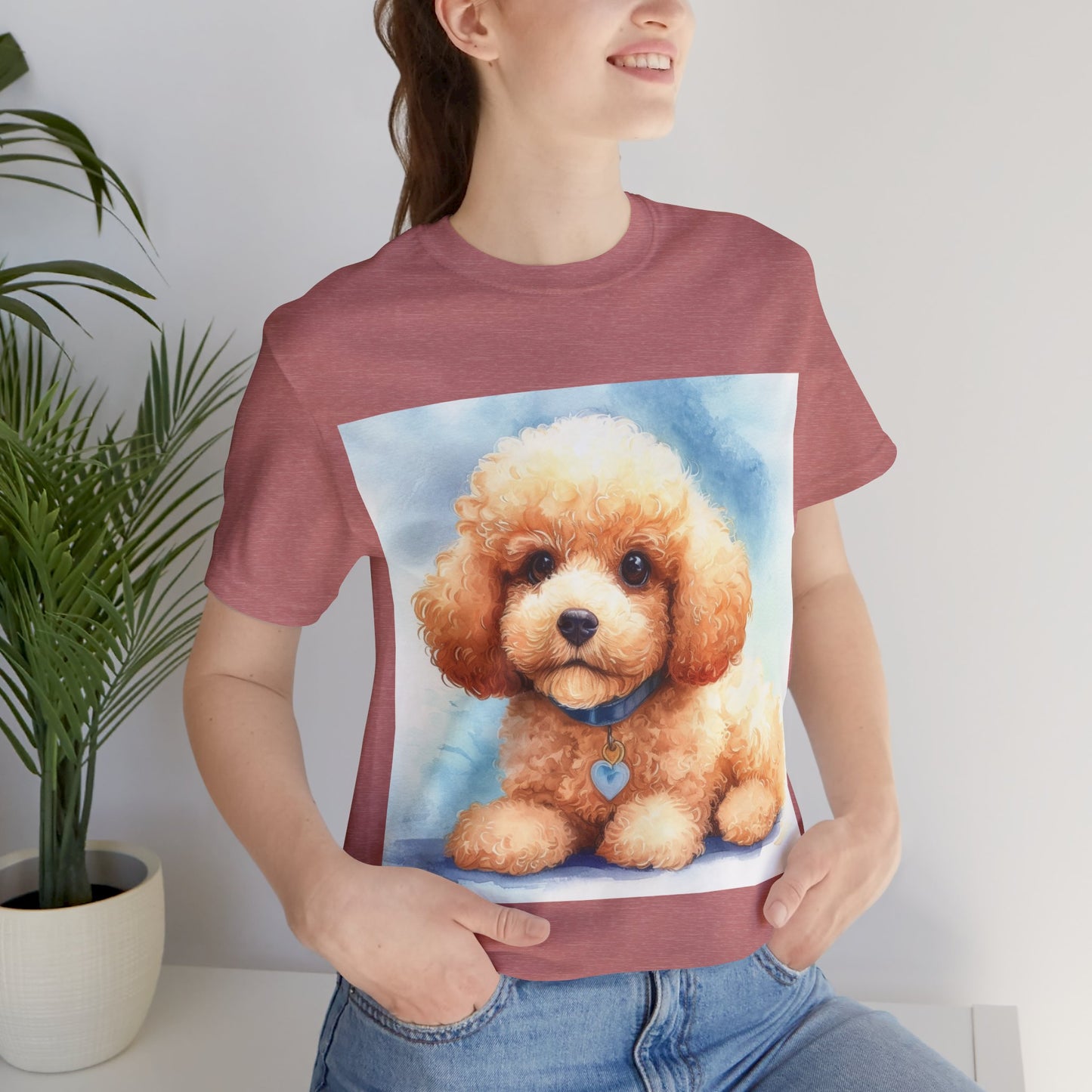 Poodle Puppy Unisex Jersey Short Sleeve Tee