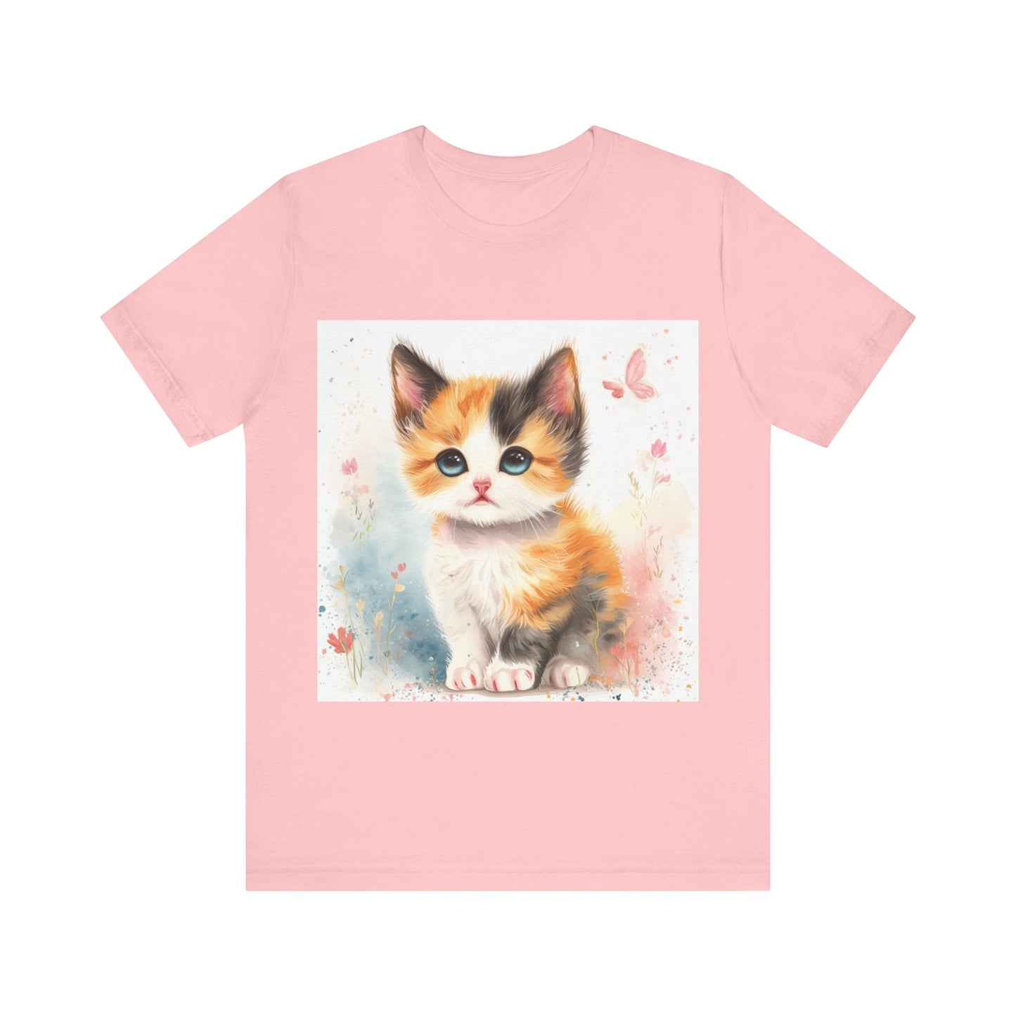 Butterfly Calico Kitten Unisex Jersey Short Sleeve Tee